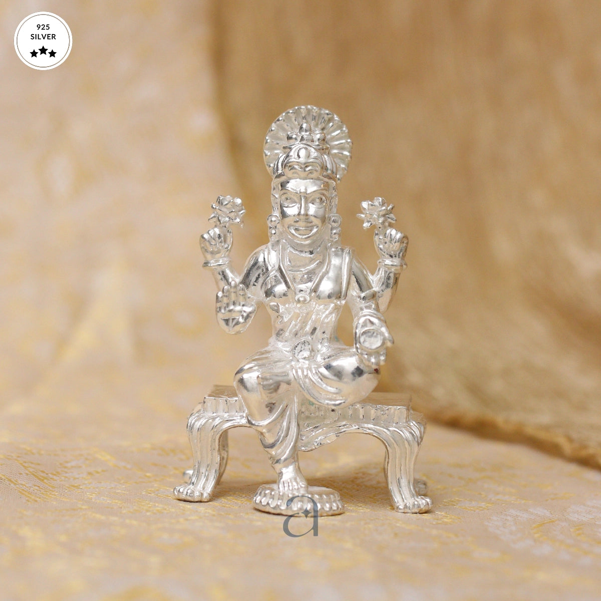 925 Silver Solid Patla Lakshmi Idol