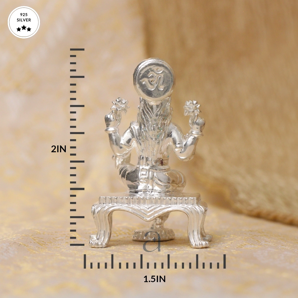 925 Silver Solid Patla Lakshmi Idol