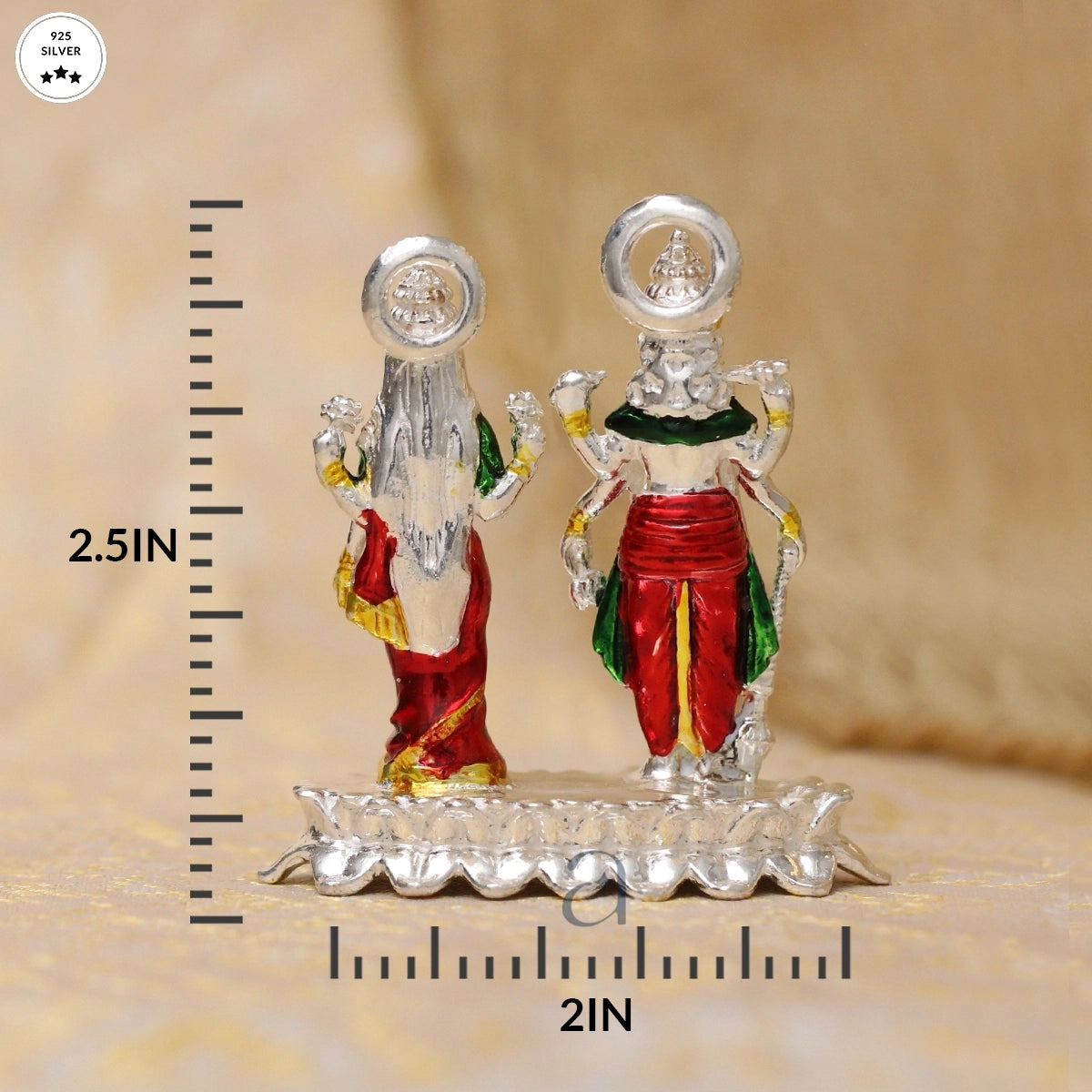 925 Silver Lord Vishnu & Lakshmi Idol