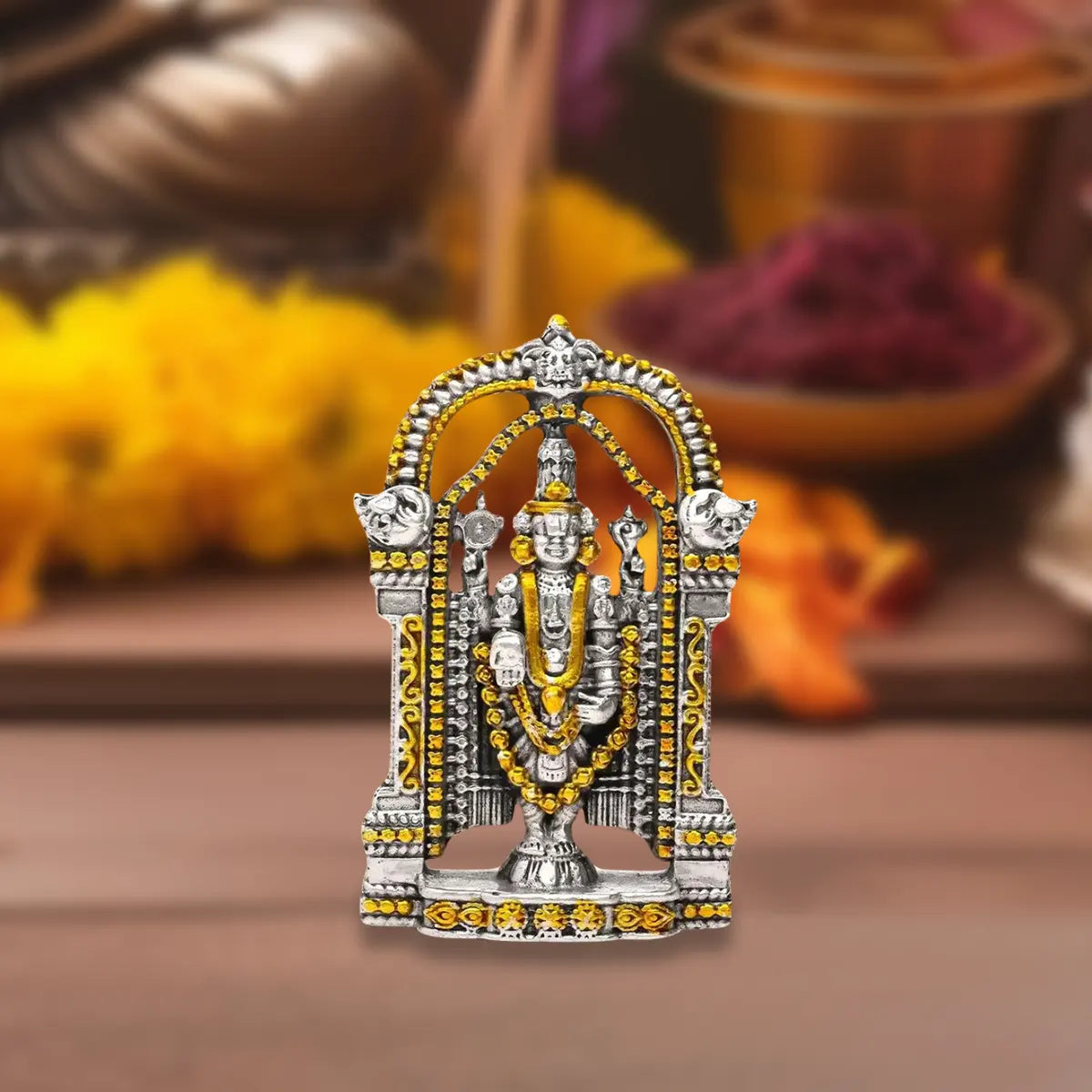 Buy 925 Silver Antique Balaji Idol Online | Aahi by Ranka Jewellers