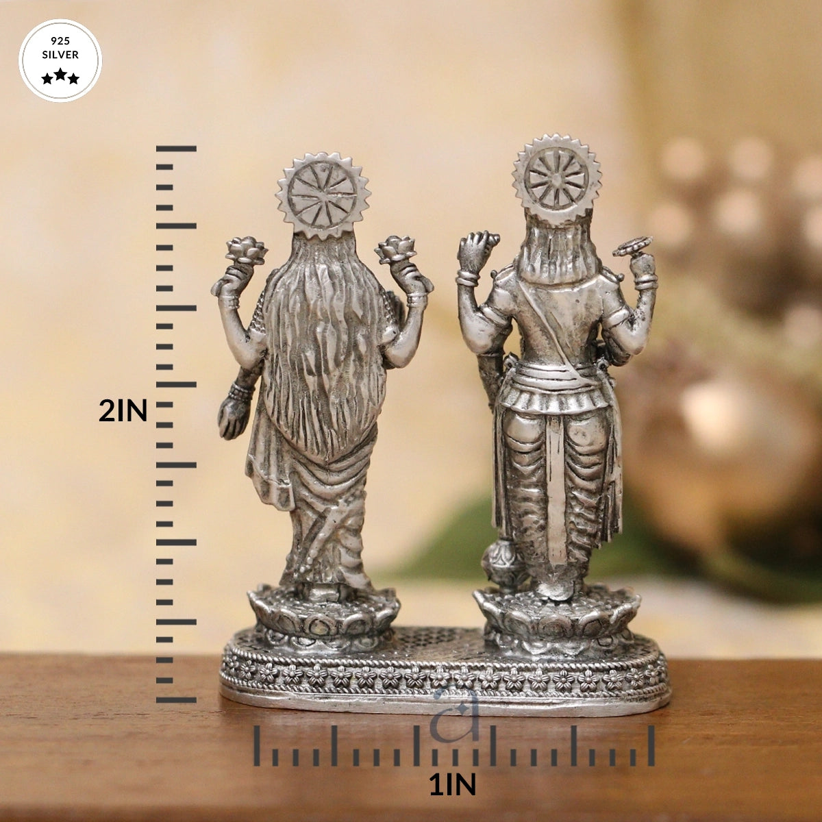 925 Silver Antique Vishnu Lakshmi ji