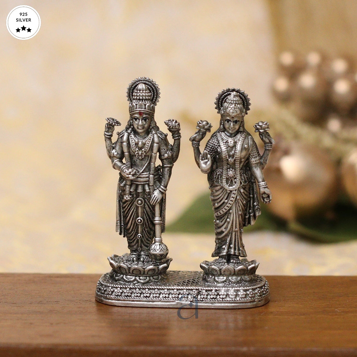 925 Silver Antique Vishnu Lakshmi ji