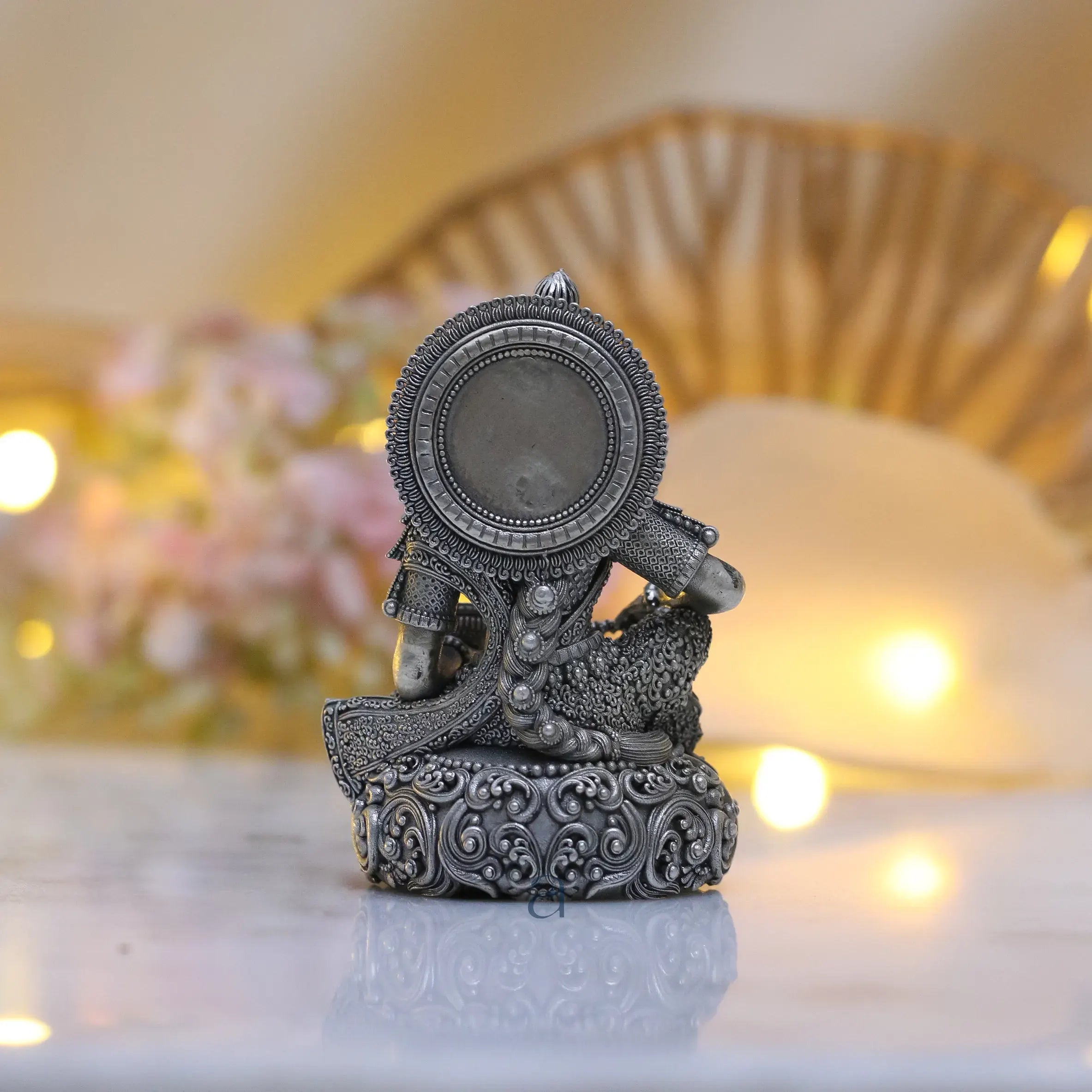 925 Sterling Silver Antique Finish Hollow Annapurna Devi Idol