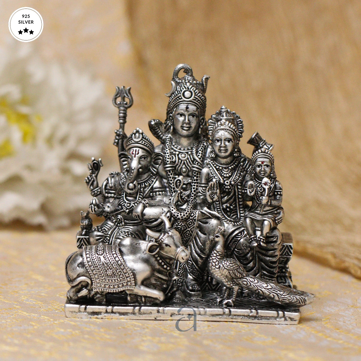 925 Silver Shiv Parivar Idol