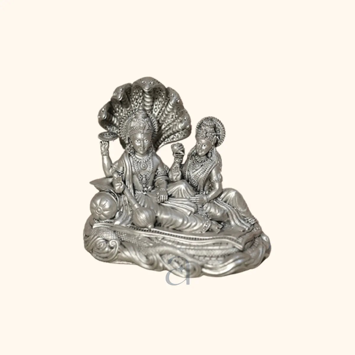 925 Antique Silver Lakshmi Vishnu On Sheshnag
