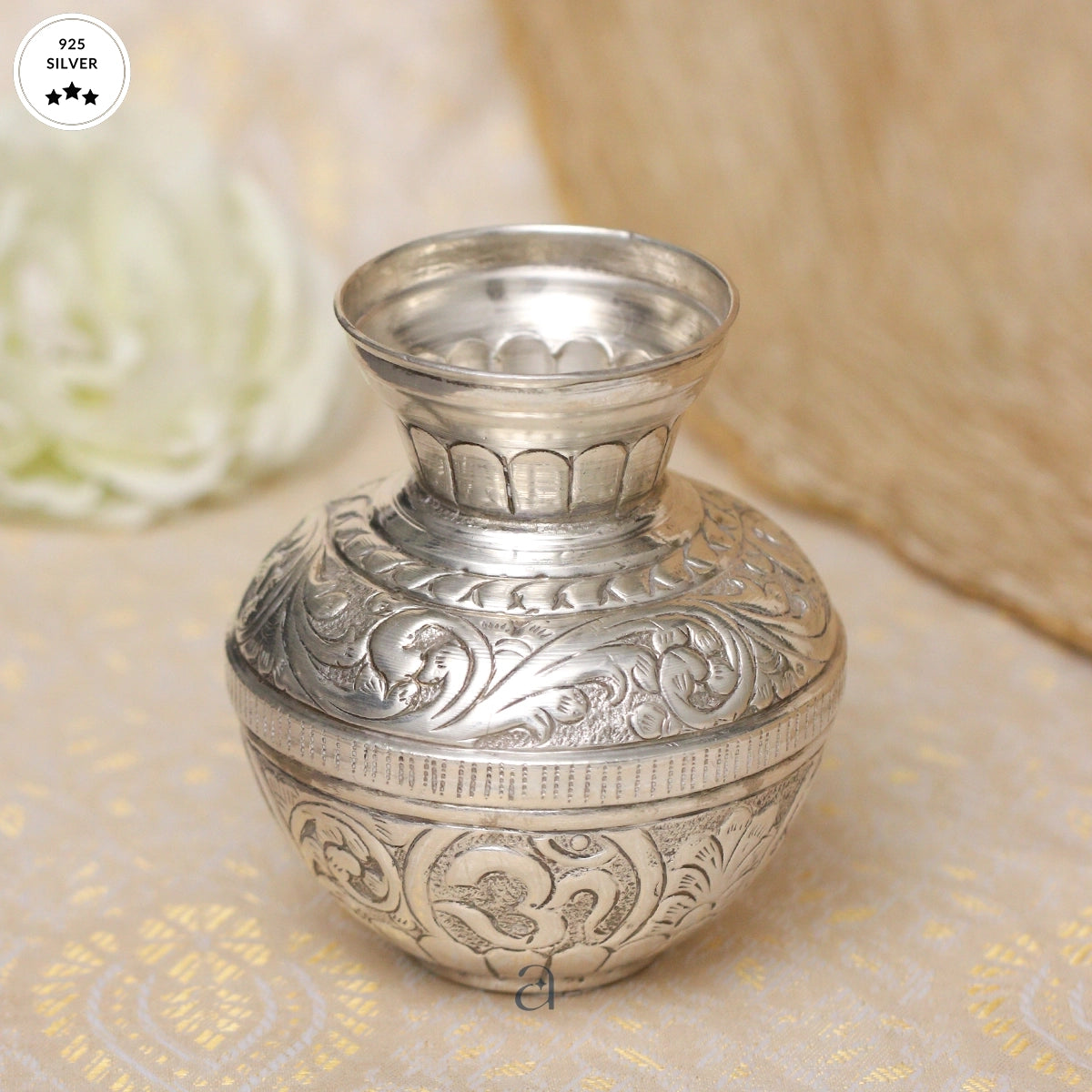 92.5 Silver Kalash with Engraved Om Motif