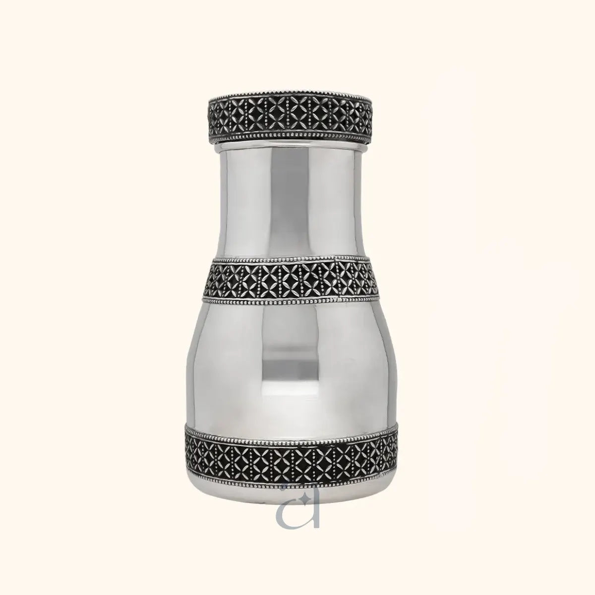 925 Antique Frame-Carving Silver Bottle