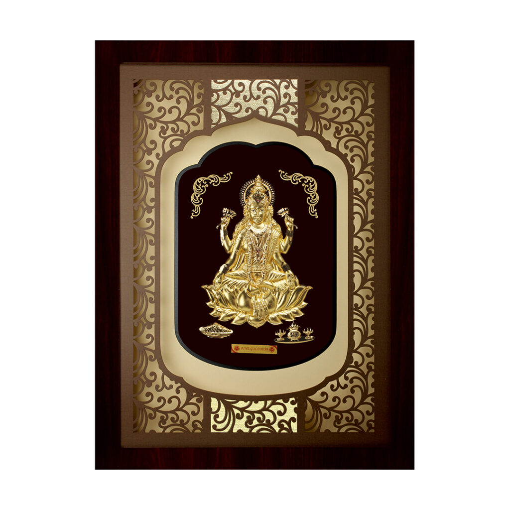 Timeless Lakshmi Ji Gold Foil Frame