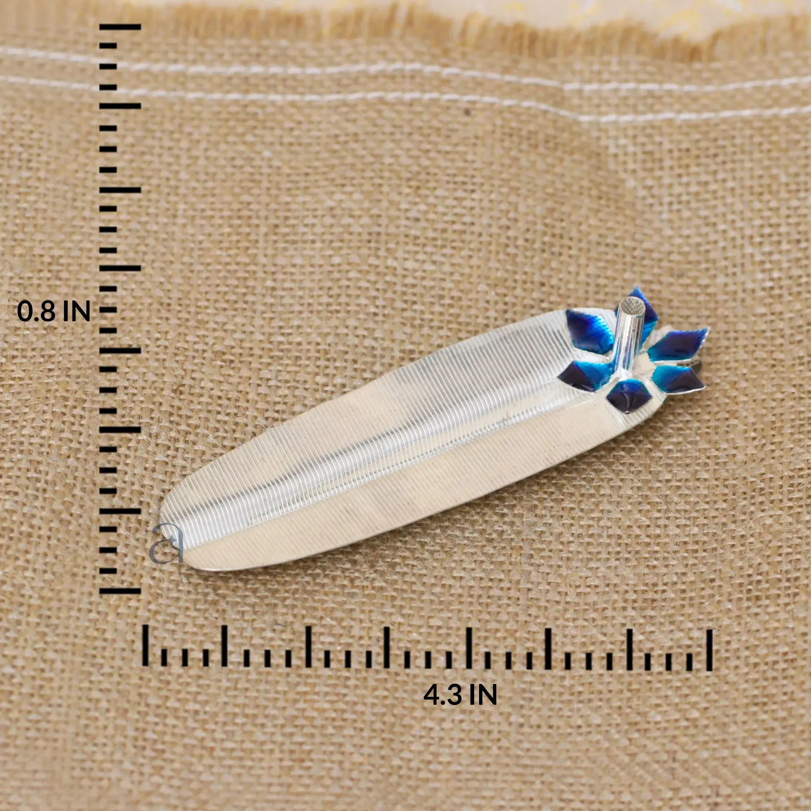 Silver Floral Kela Leaf Agarbatti Stand