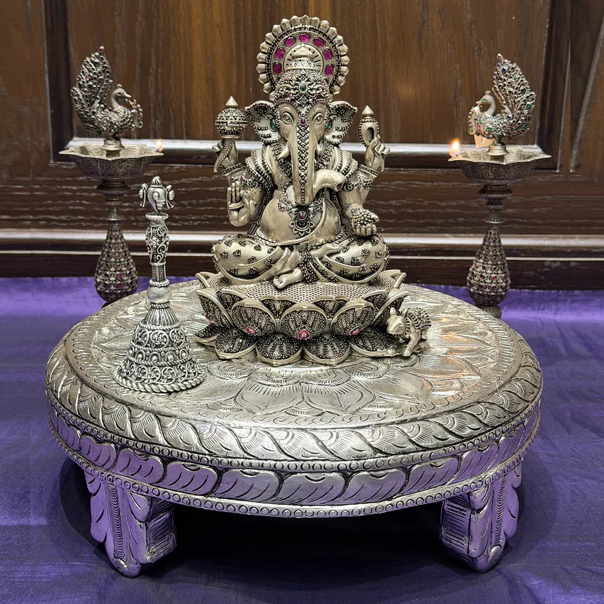 Designer Silver Chowki