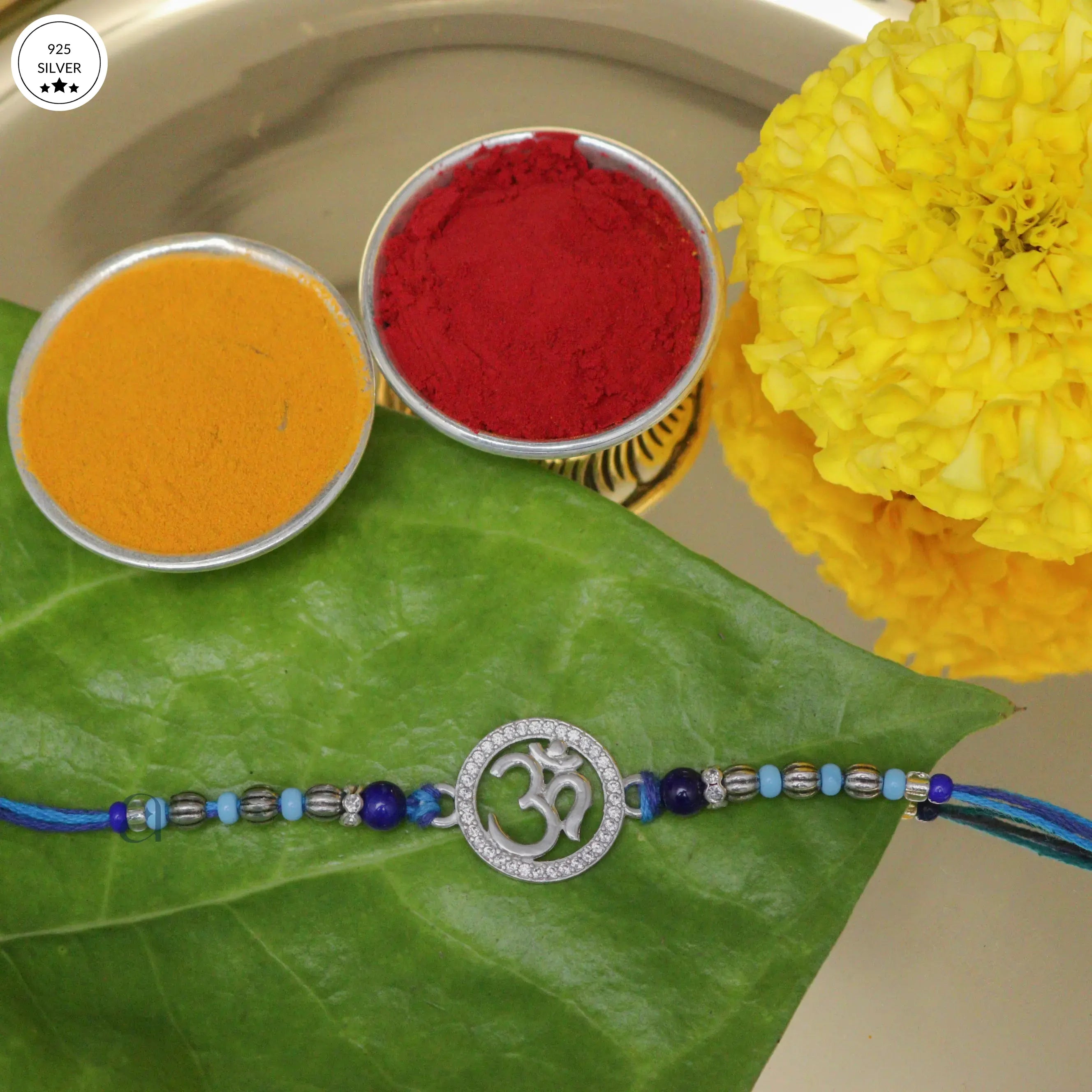 925 Silver Om Rakhi