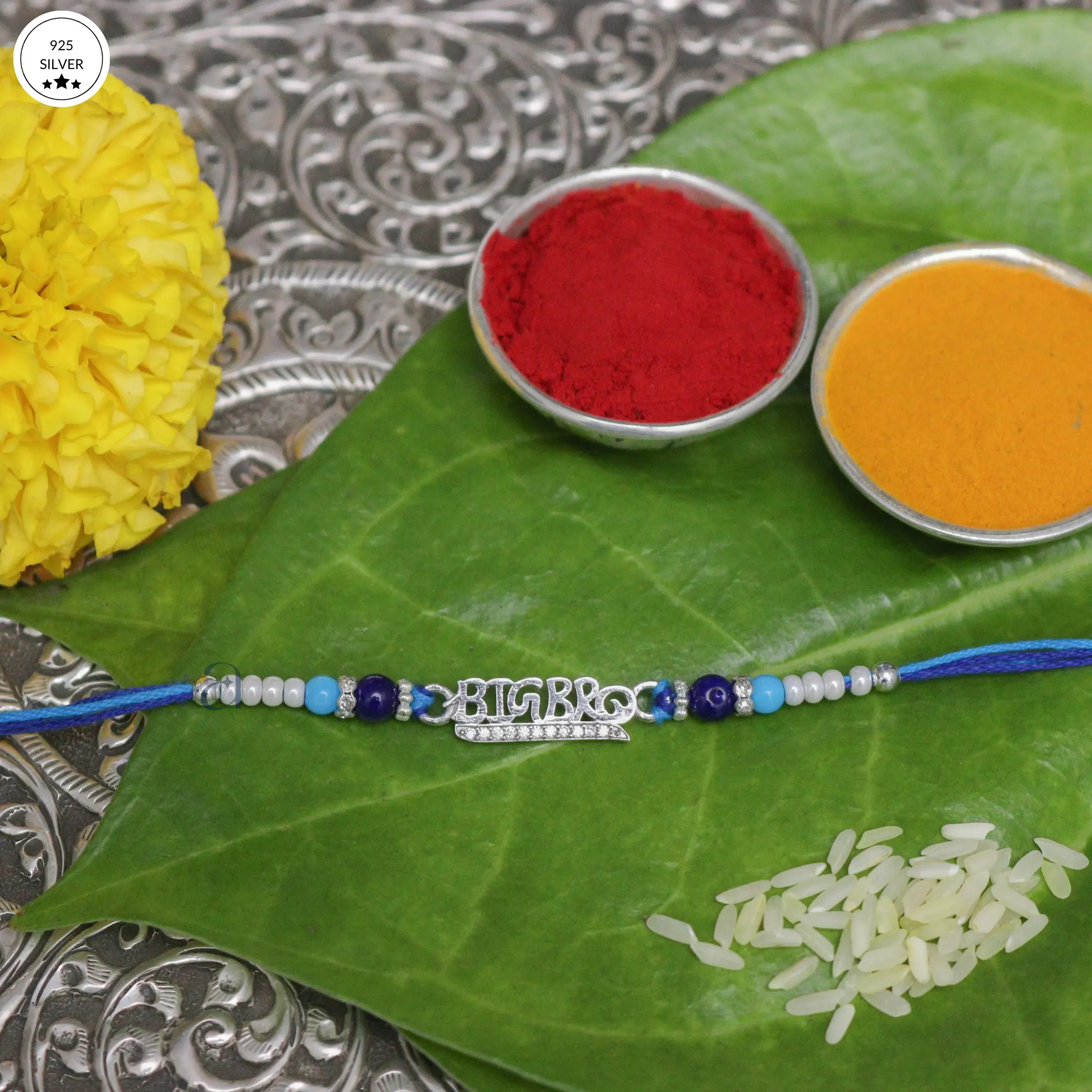 925 Big Bro Silver Rakhi