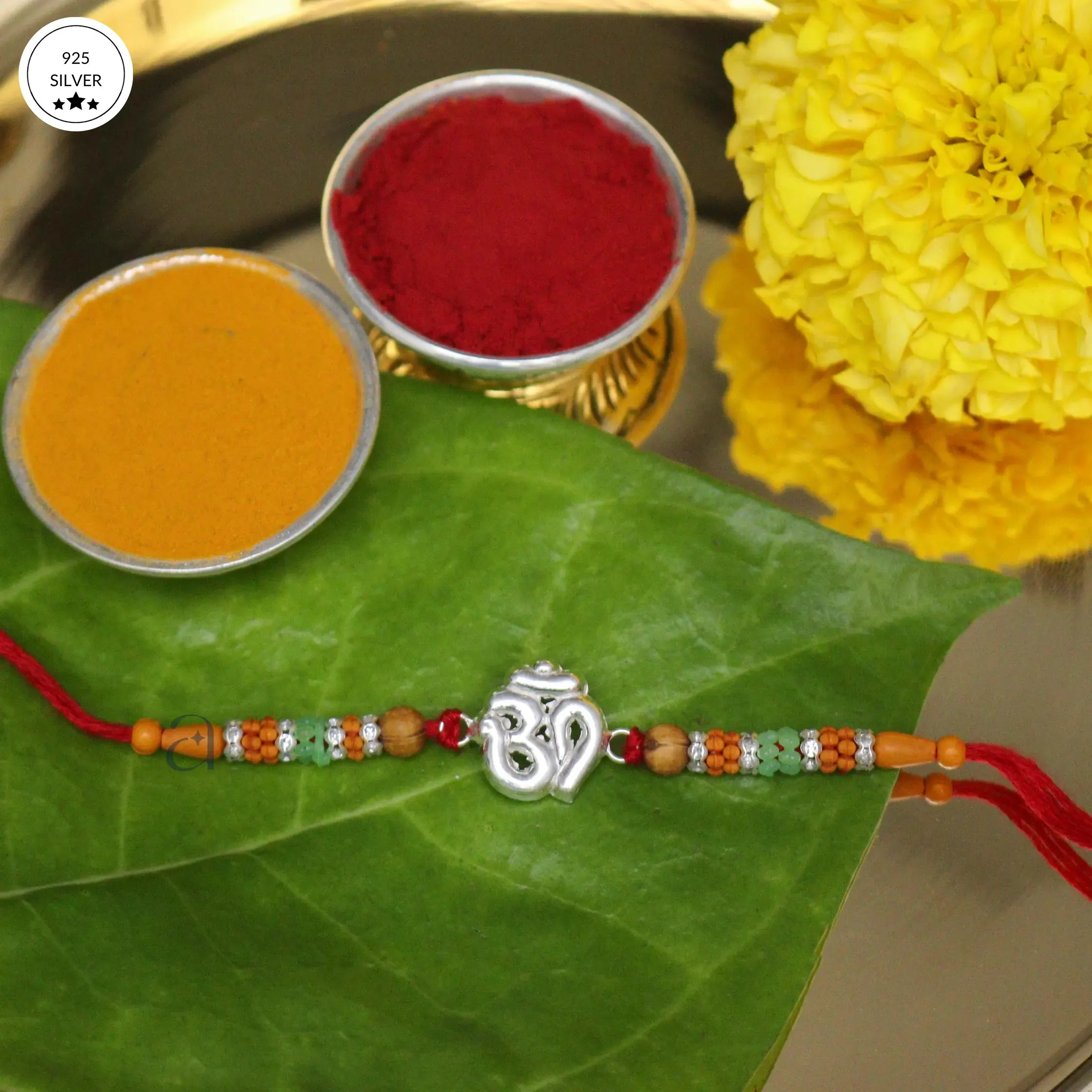 925 Om Silver Rakhi