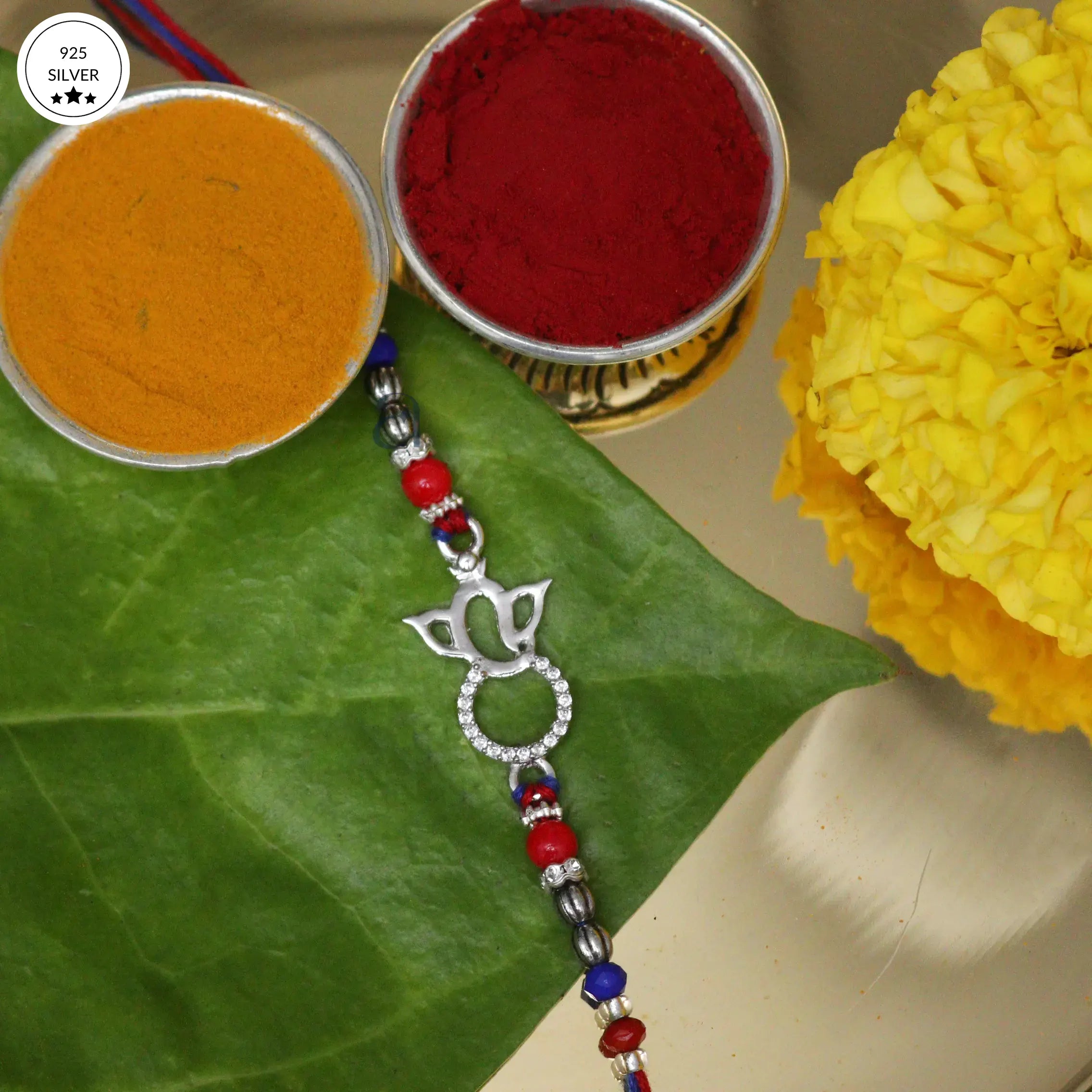 925 Lord Ganesha Silver Rakhi