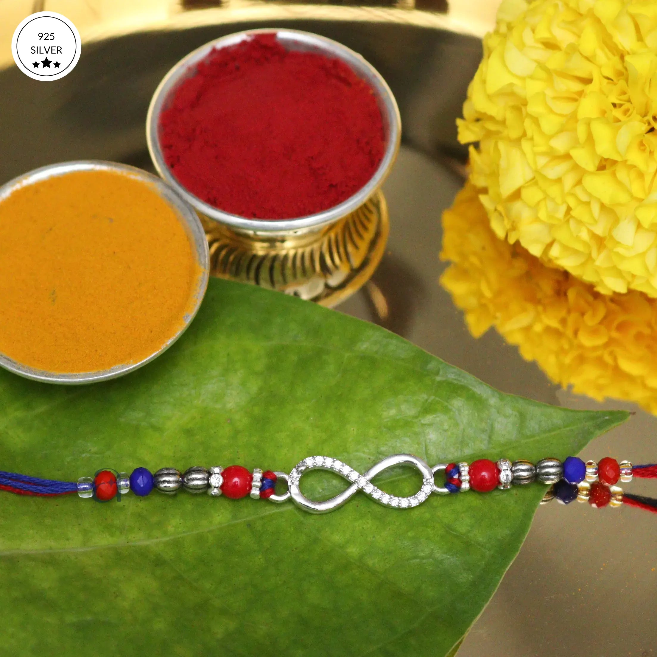 925 Silver Infinity Rakhi