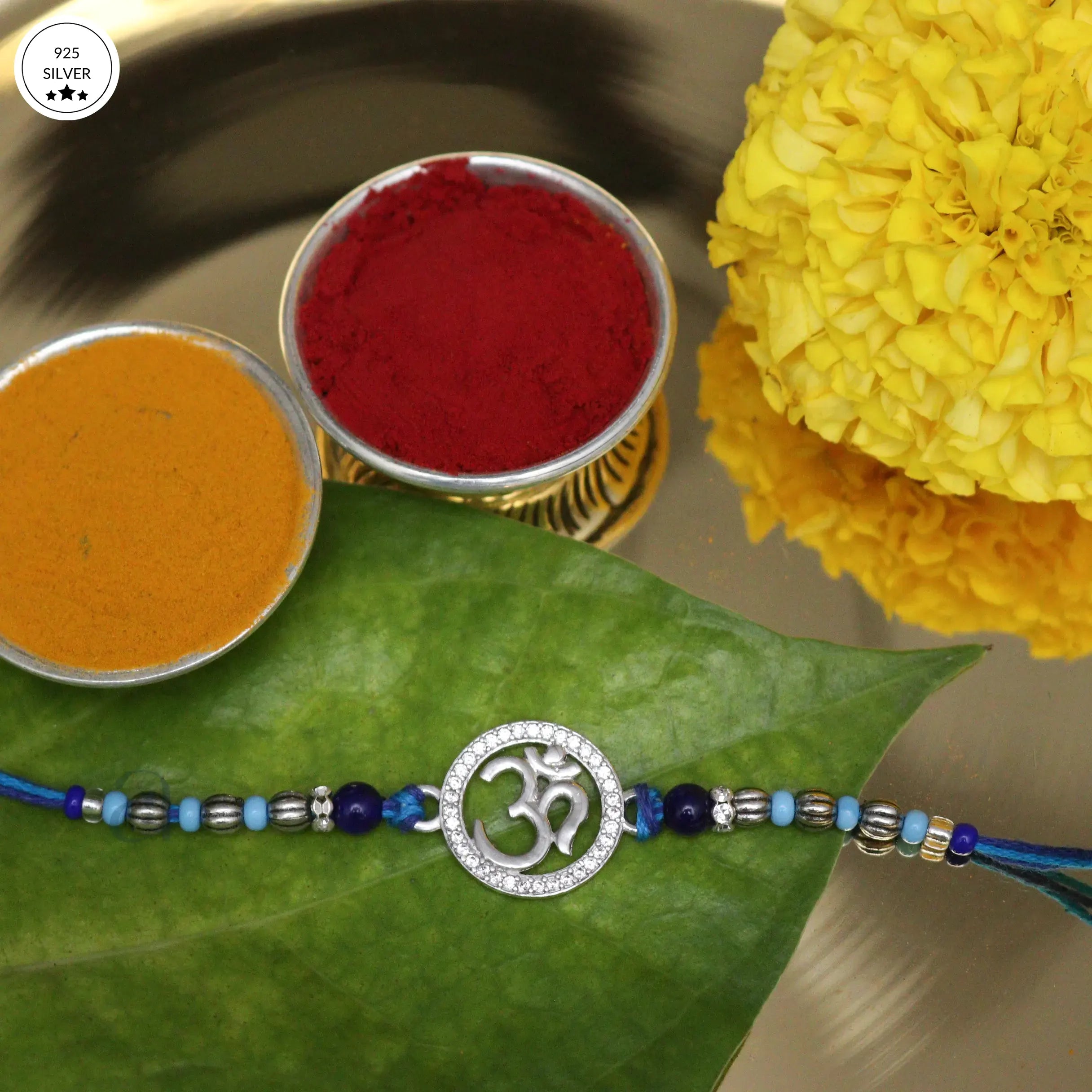 925 Silver Om Rakhi