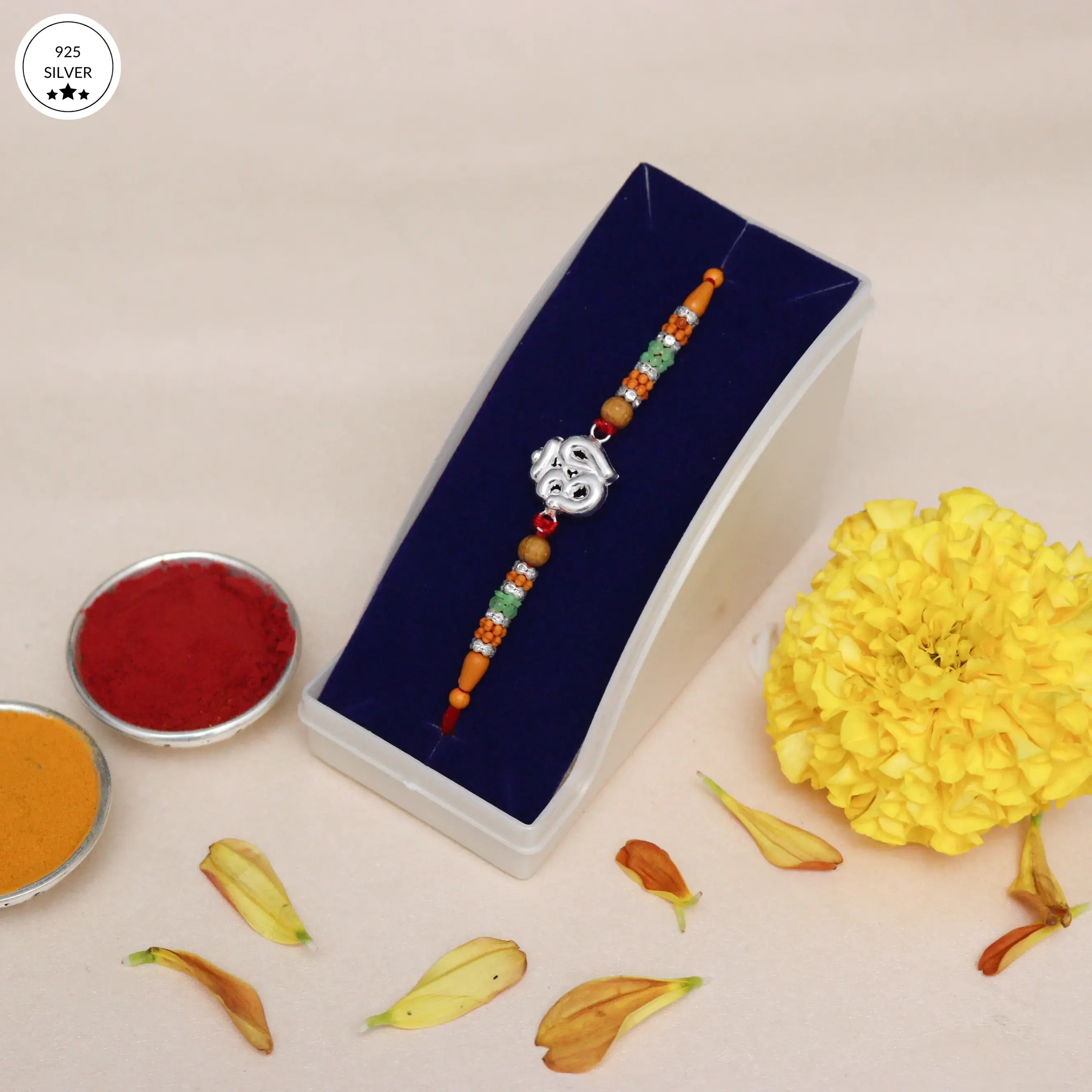 925 Om Silver Rakhi