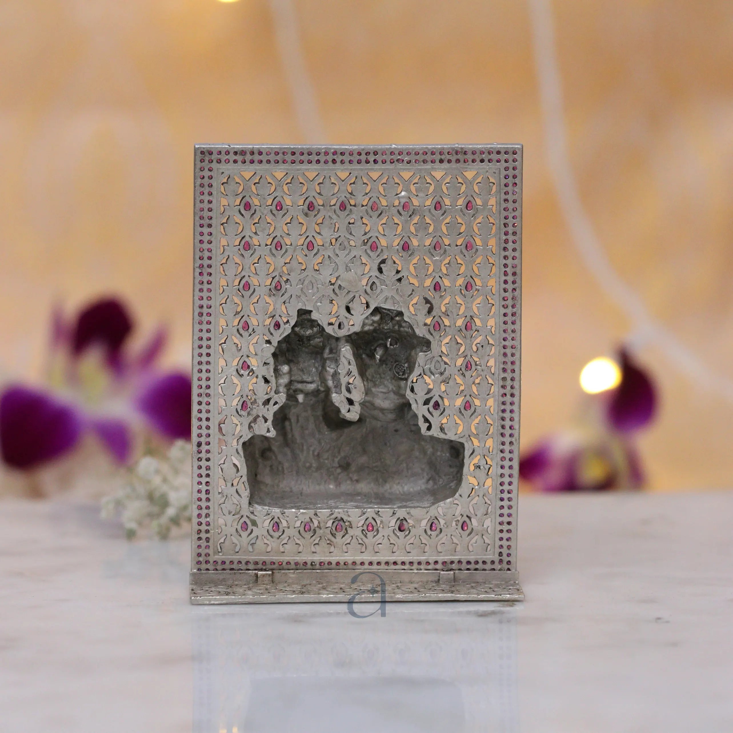 Silver Shiv Parvati Idol Frame