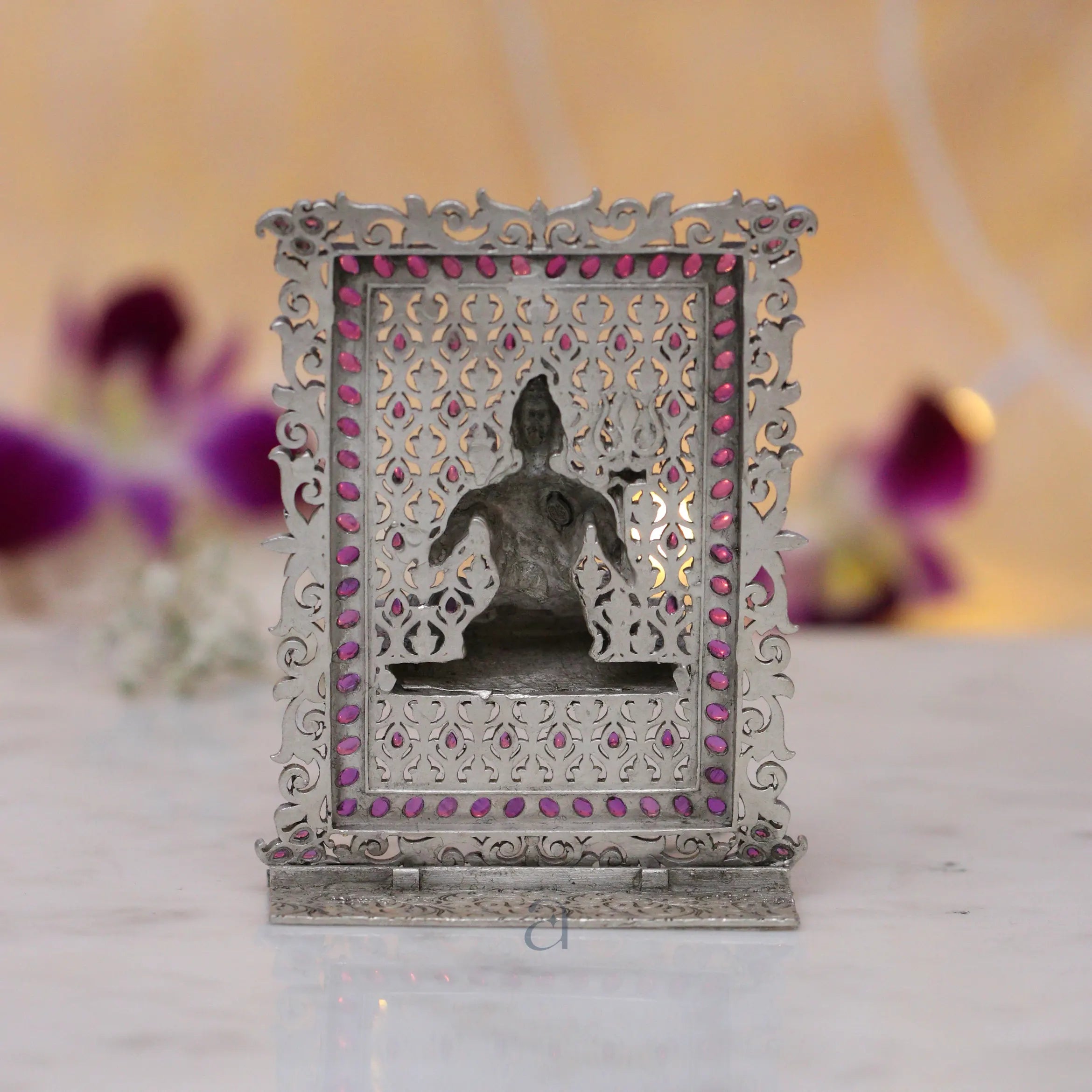 Silver Mahadev Idol Frame