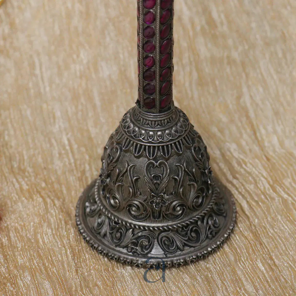 925 Stone Decorated Antique Silver Ghanti