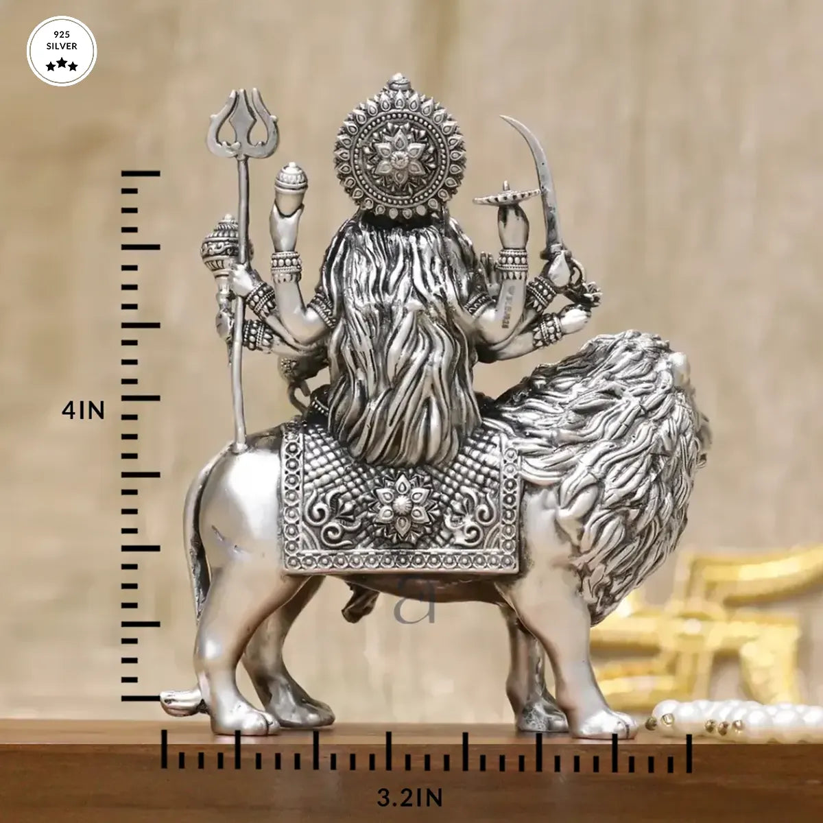 925 Antique Silver Durga Maa