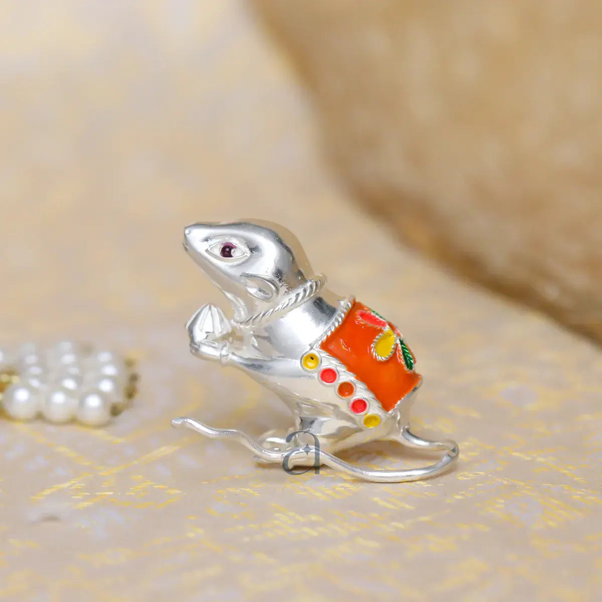 Orange Silver Divine Mushakraj