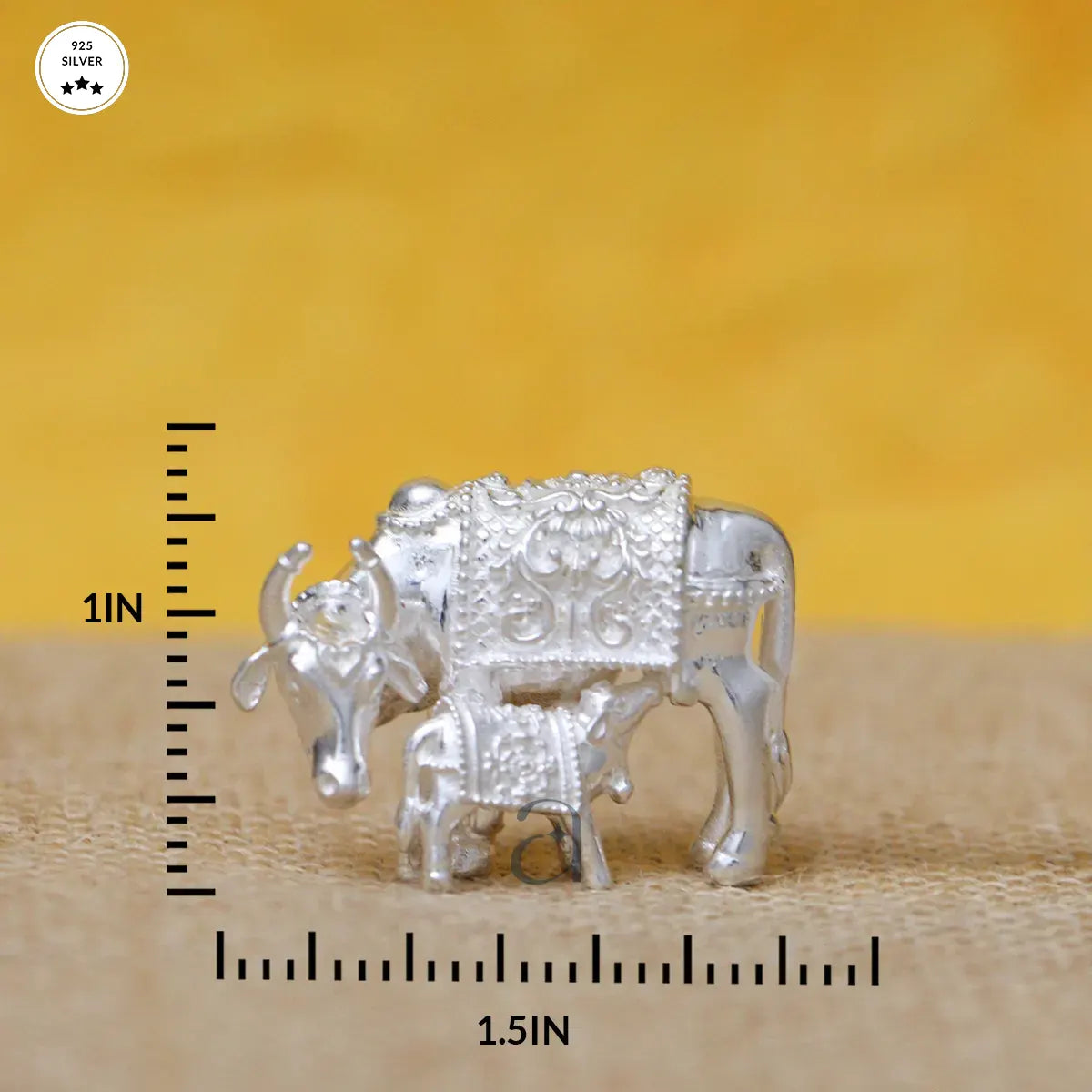 Divine 925 Silver Cow & Calf