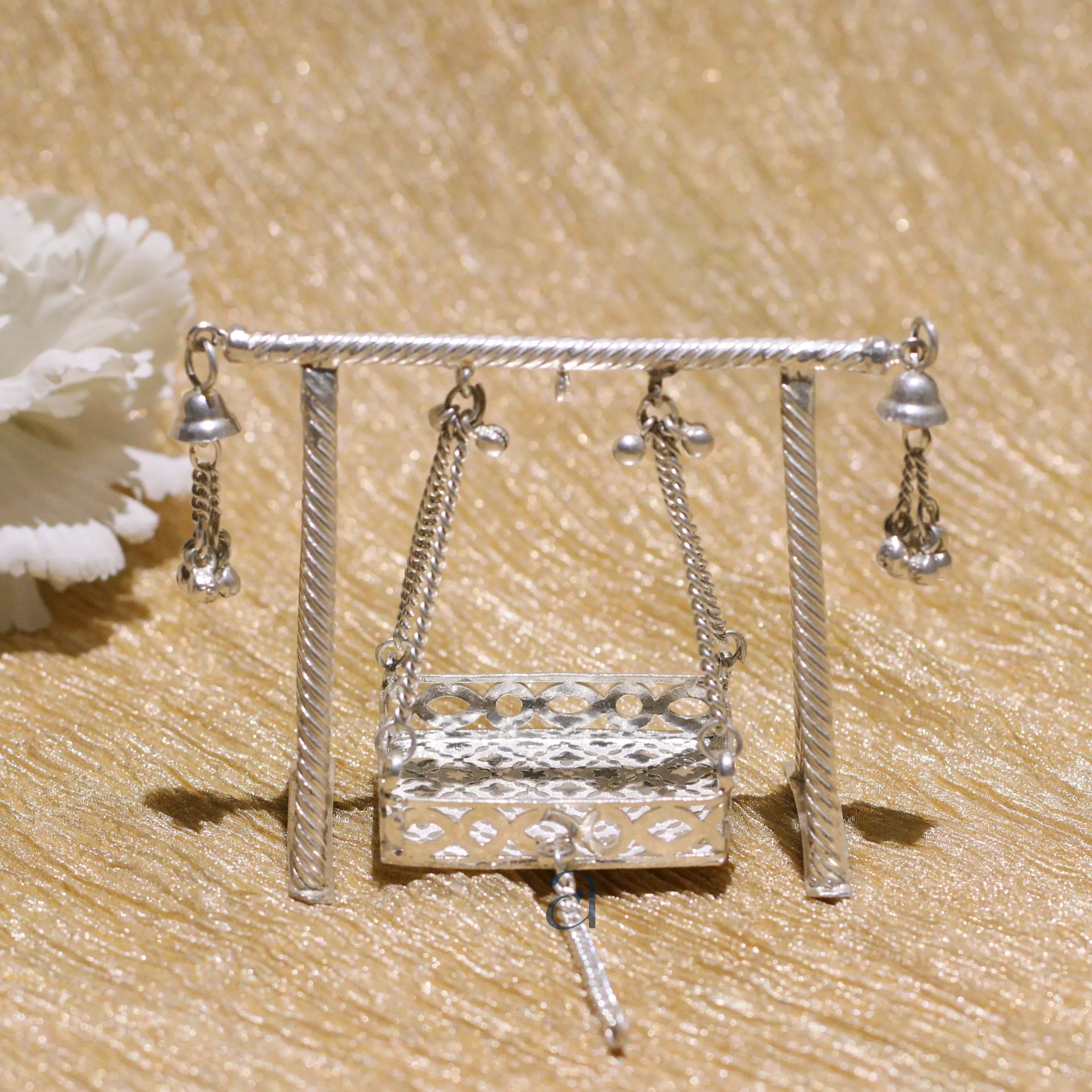 Elegant Hanging Bell Designed Silver Jhoola