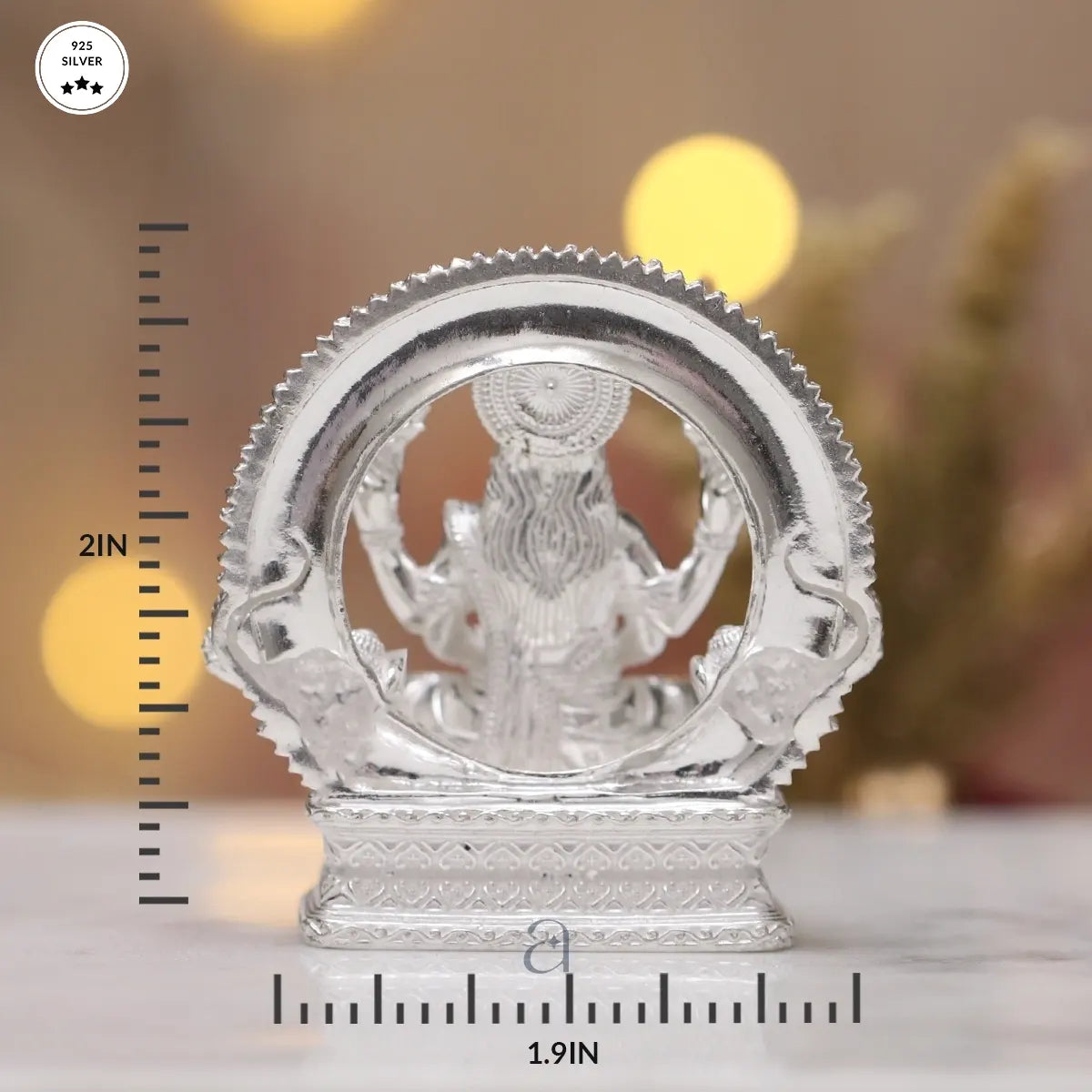 925 Solid Silver Goddess Dhanalakshmi