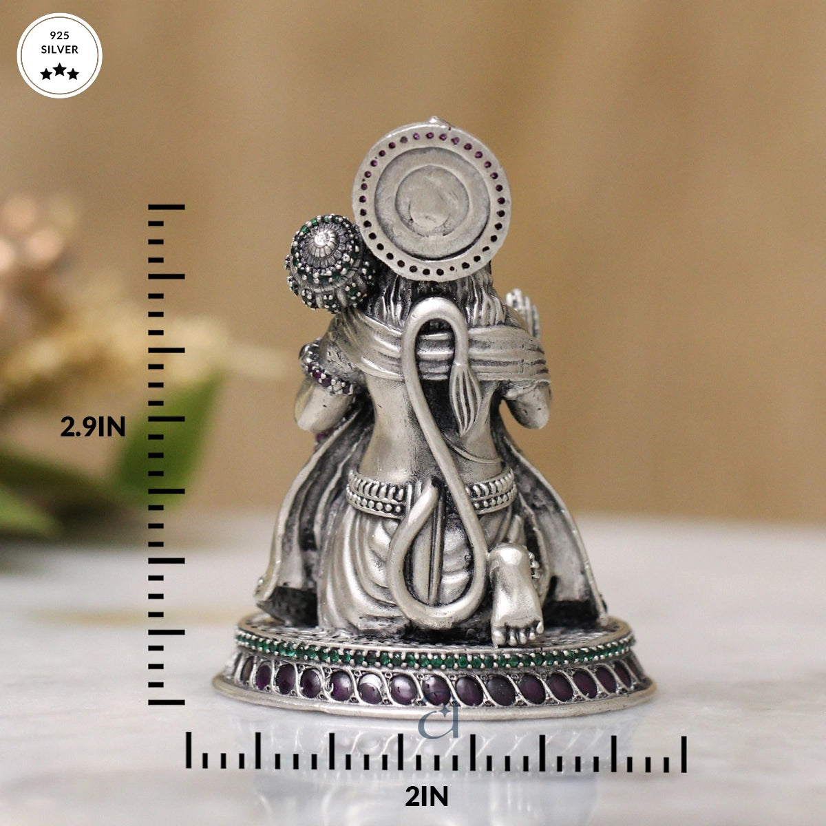 Antique Stone Decorated Hanumanji Idol