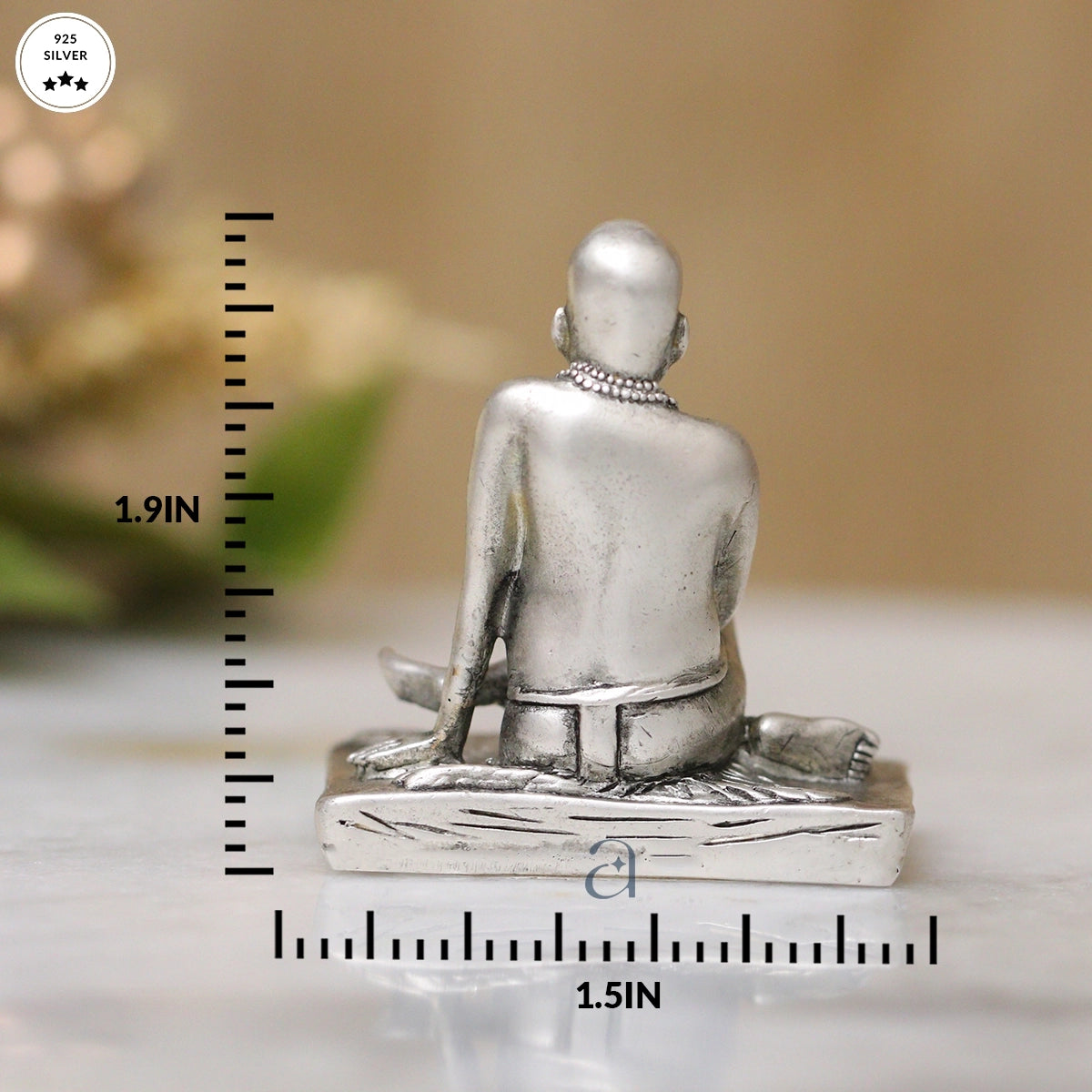 Exquisite Antique Silver Swami Samarth Idol