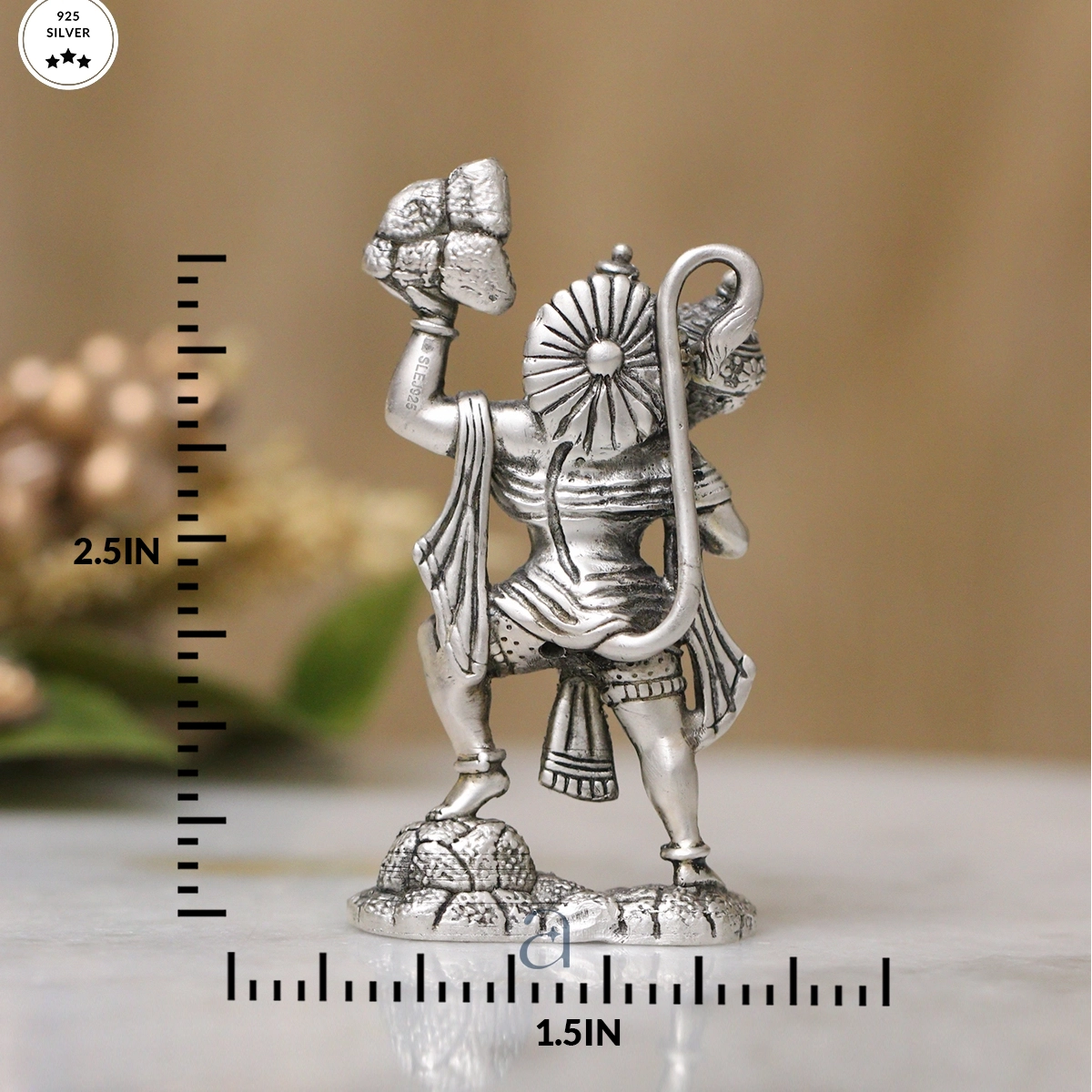 Exquisite Silver Hanumanji Idol