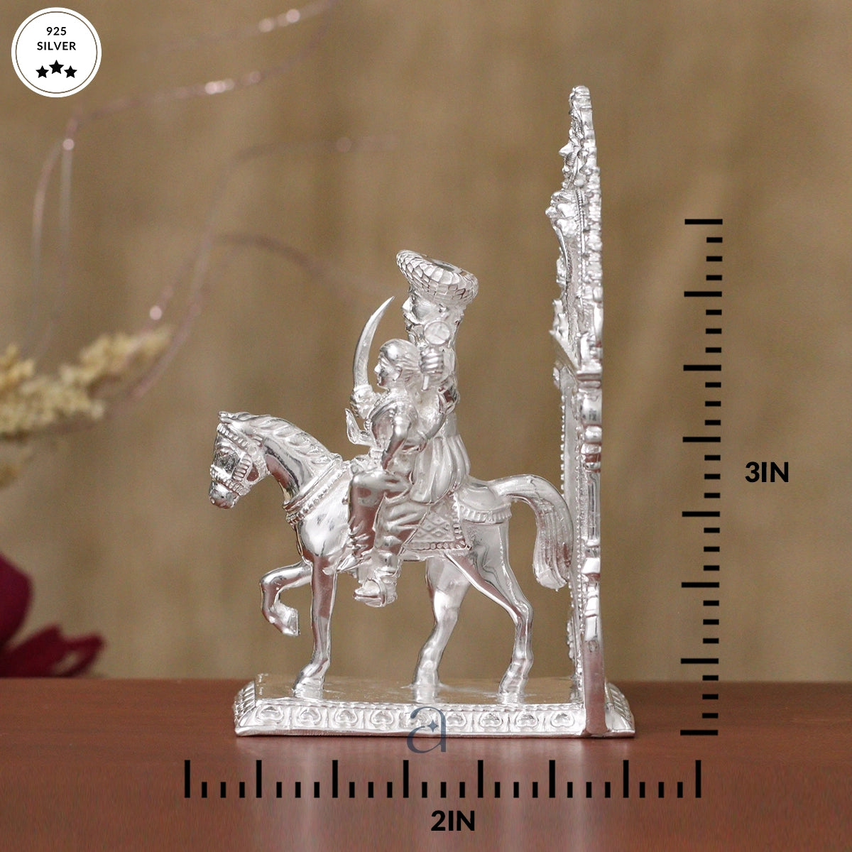 Exquisite Silver Khandoba Idol