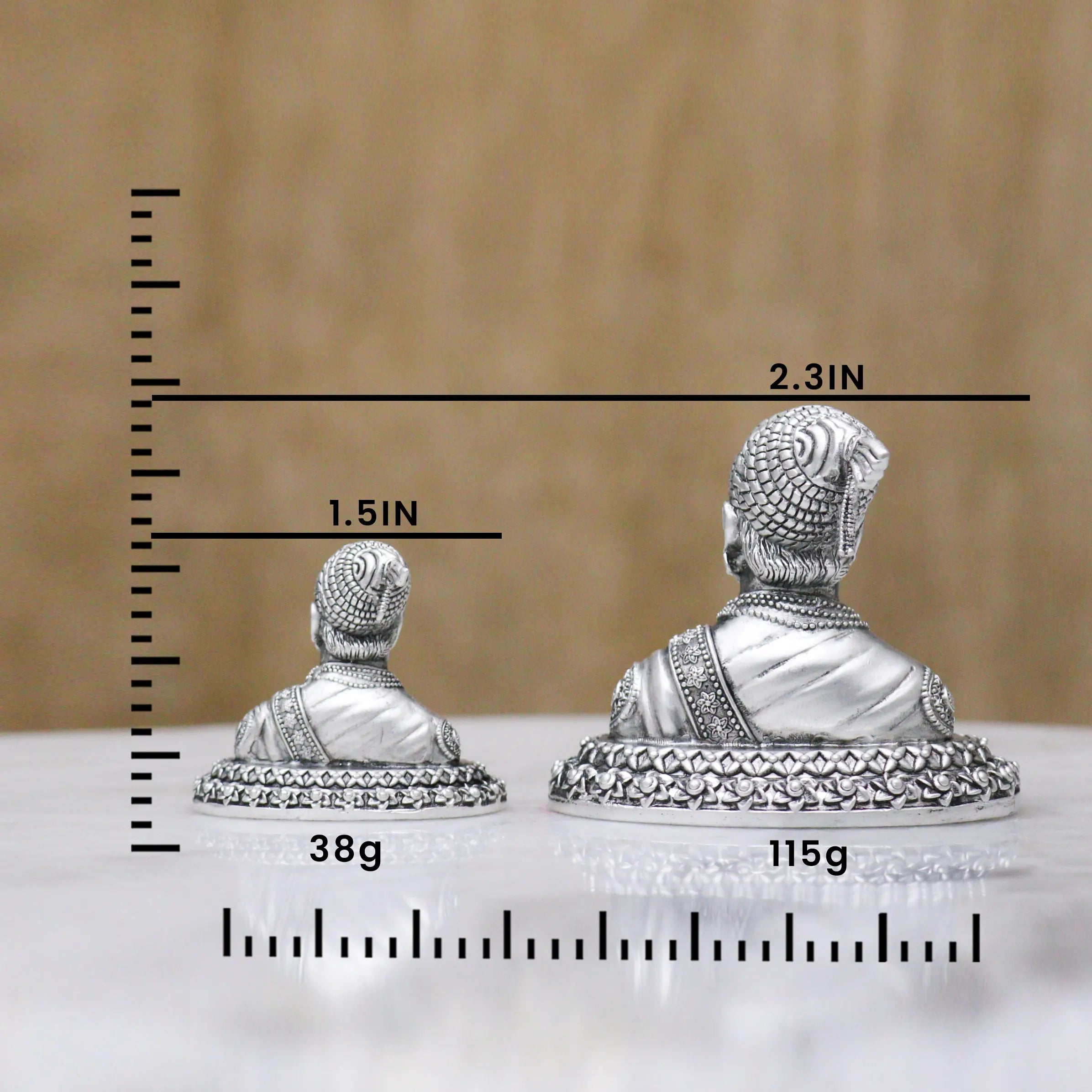 925 Silver Antique Chhatrapati Shivaji Maharaj Idol