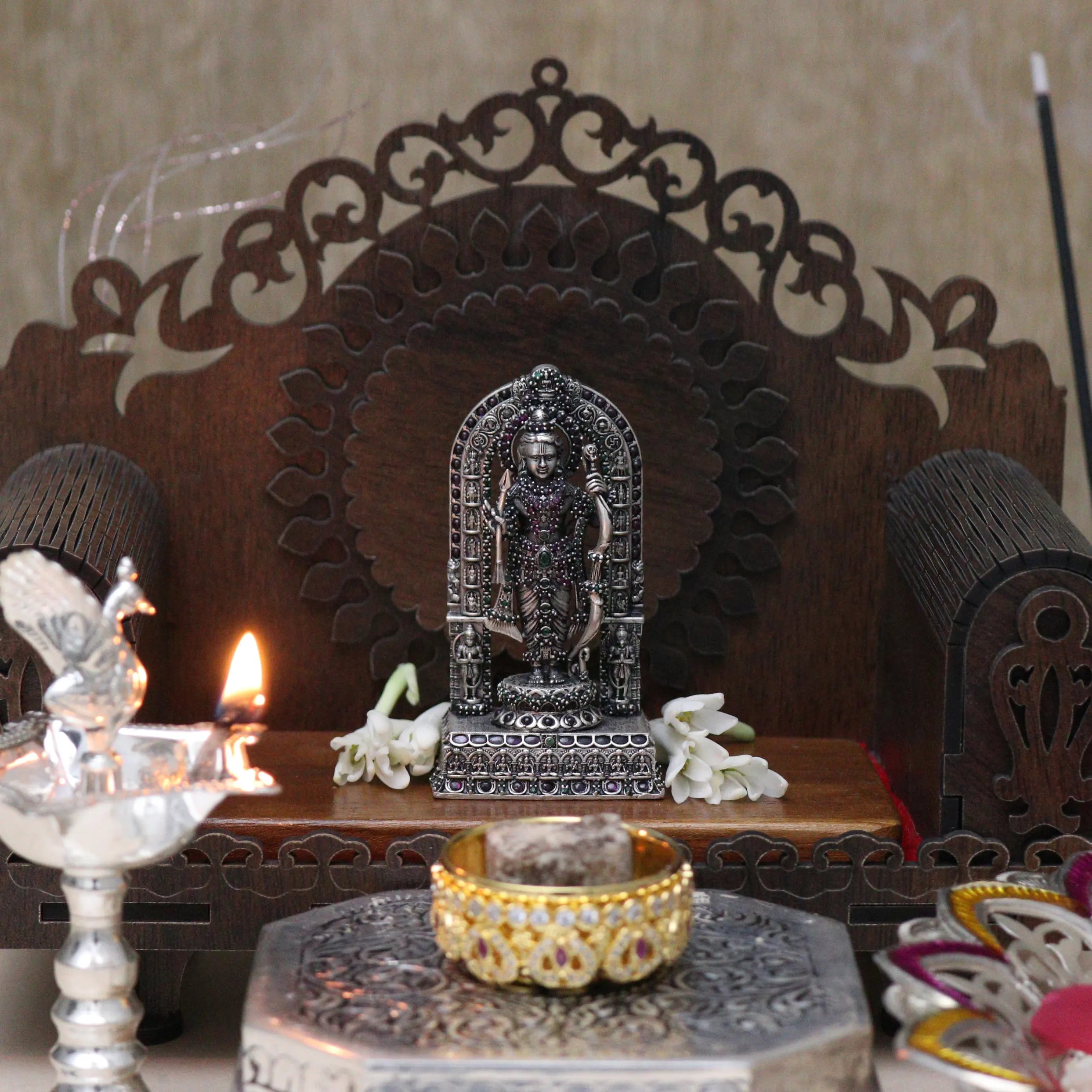Silver Ram Lalla Idol for Home Temple