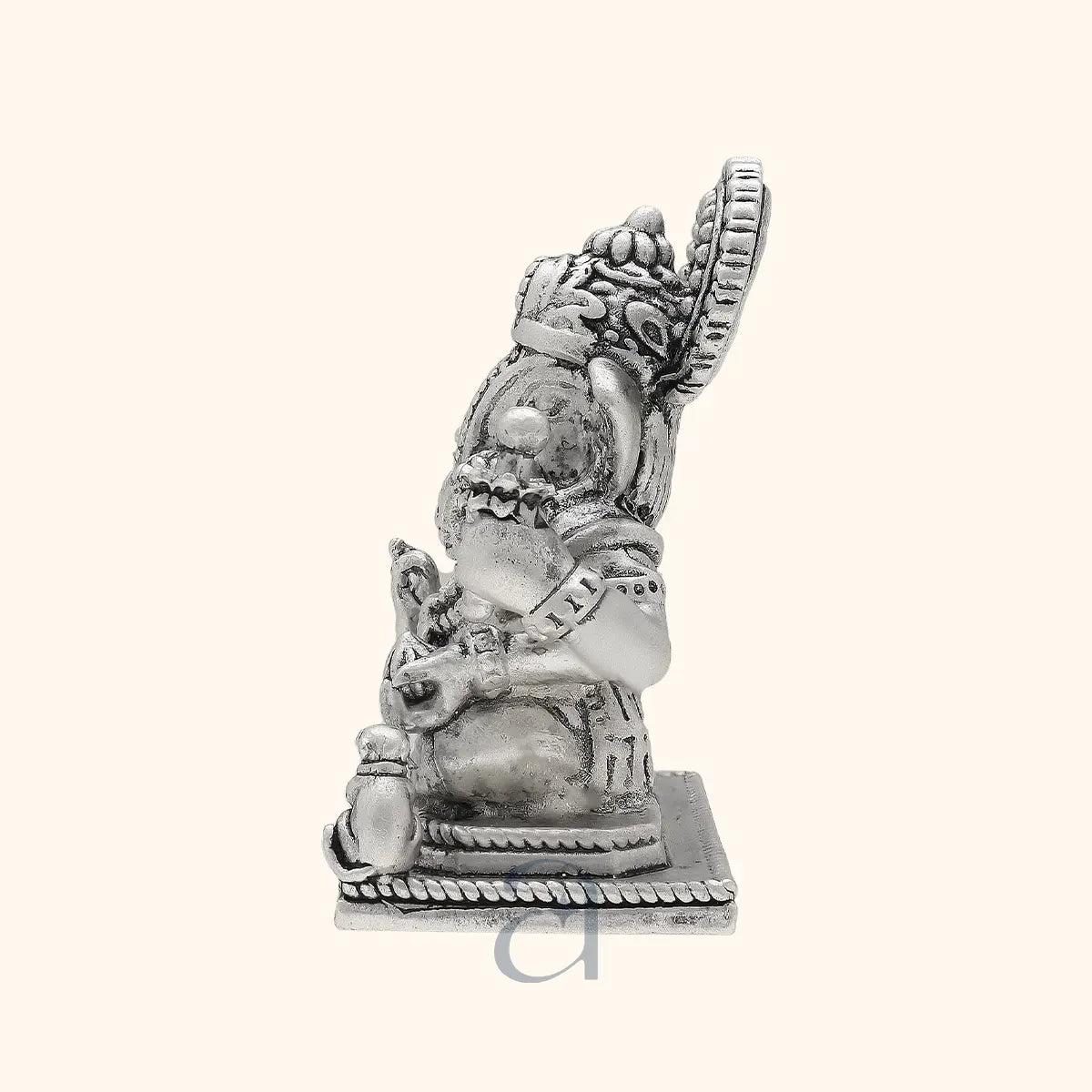 Exquisite 925 Antique Silver Ganesh Idol