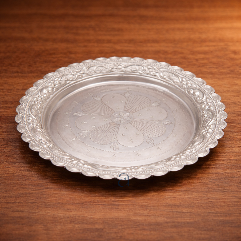 Buy Divine Silver Puja Thali Online at Best Price - Aahi Silverware | Ranka Jewellers