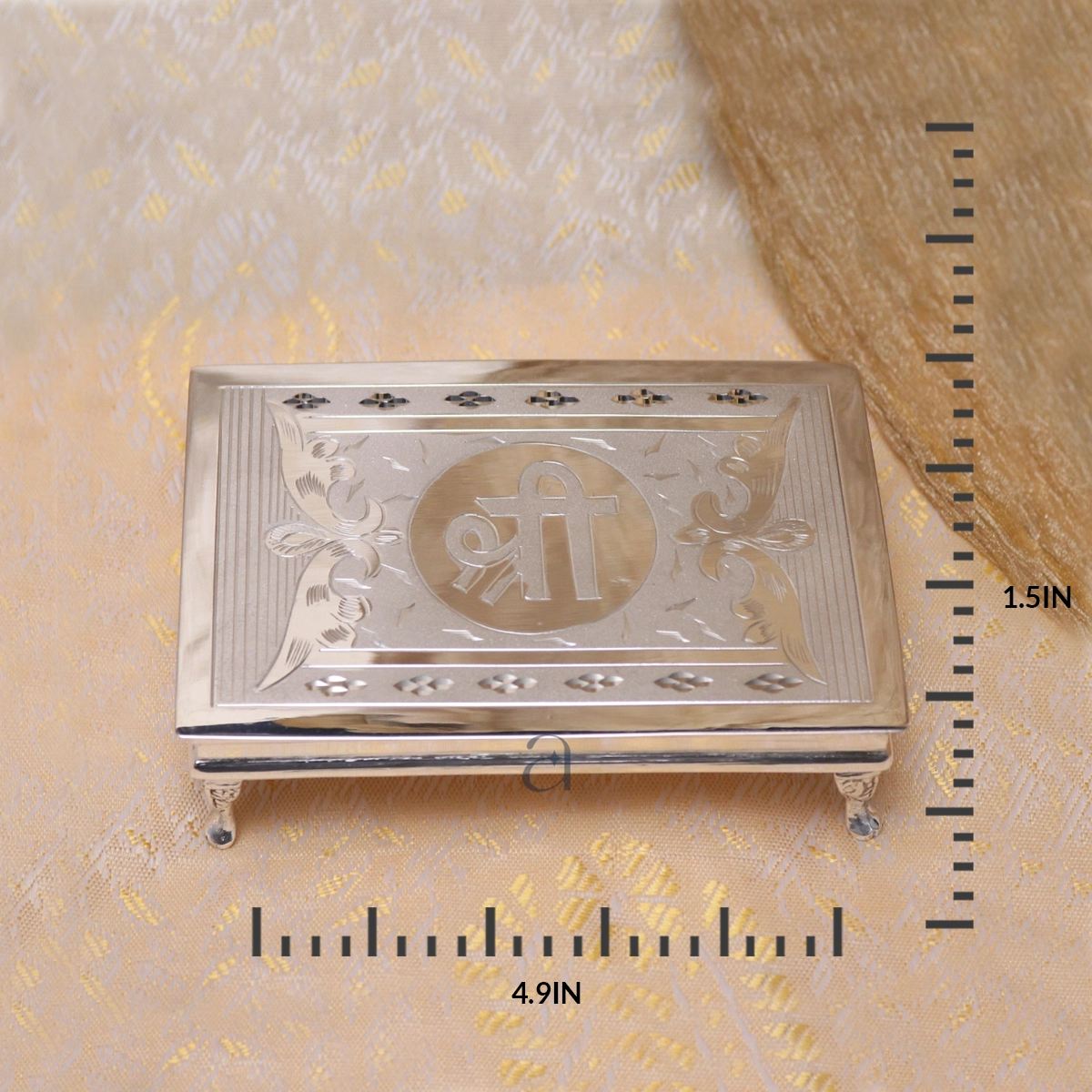 Silver Paat with Shree Symbol Design