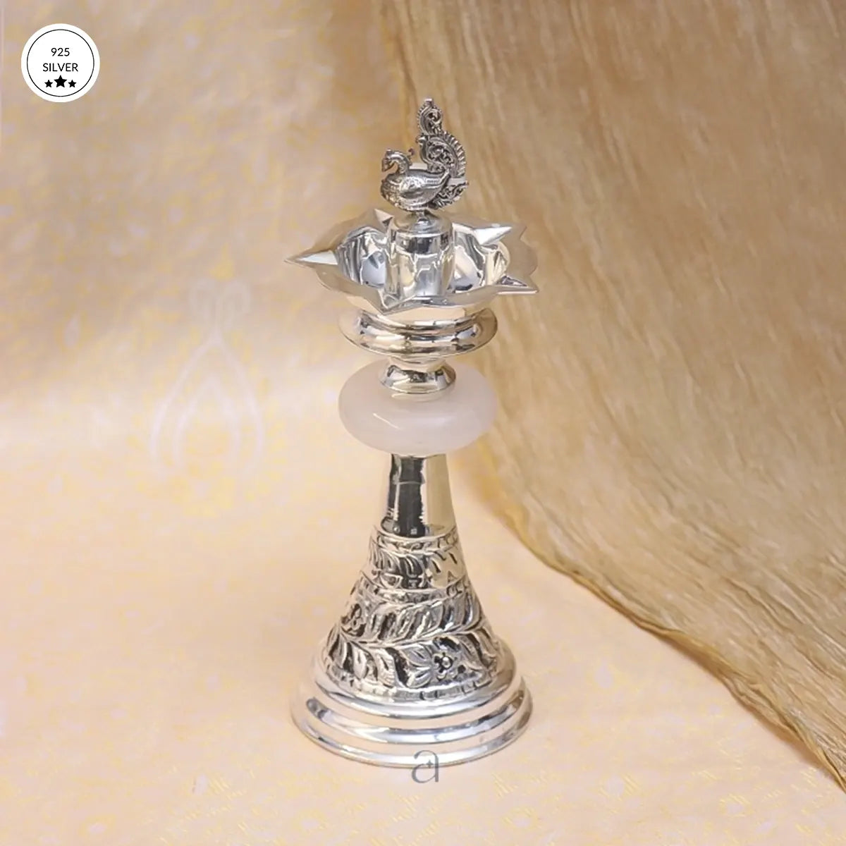 925 Antique Marble Handle Silver Samai