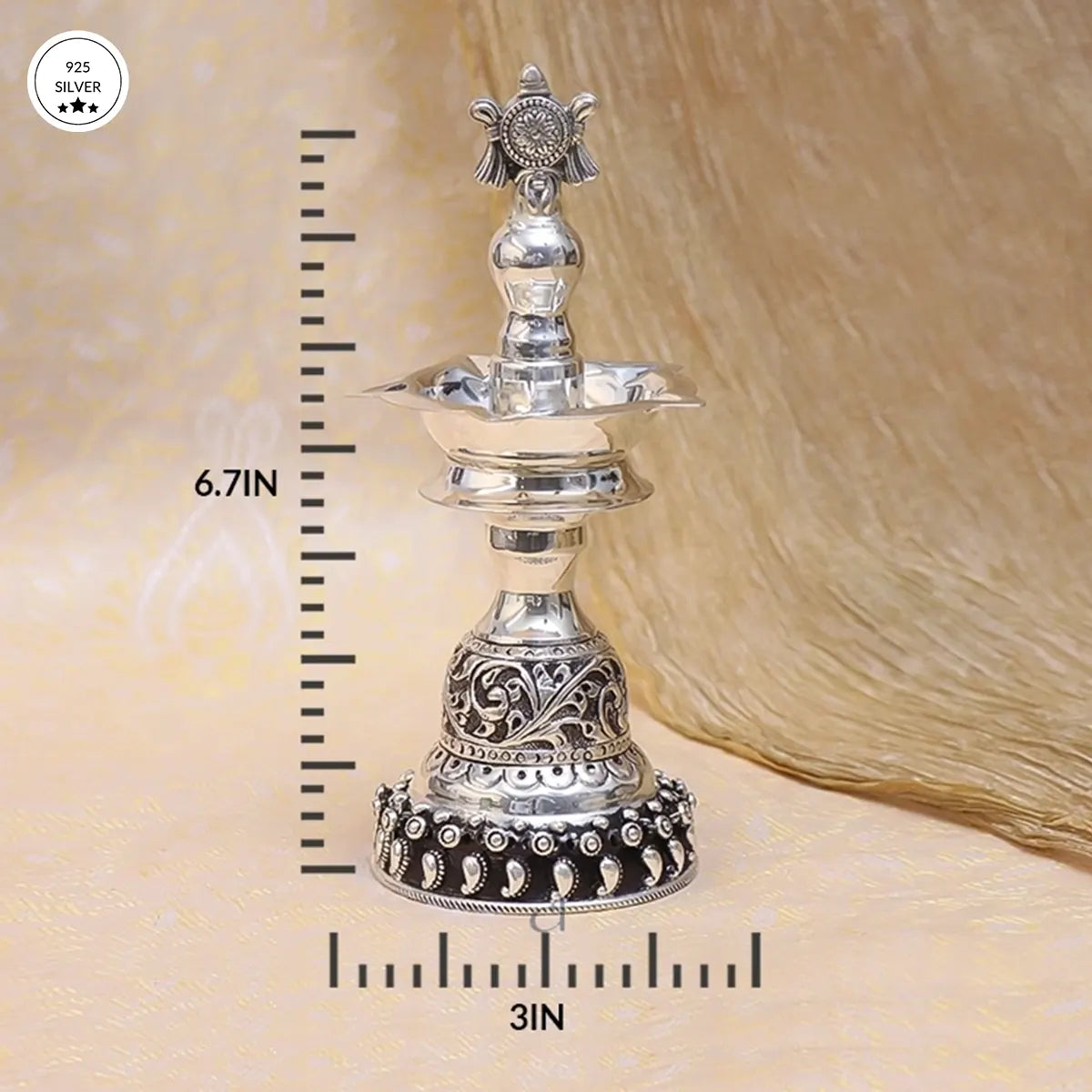 925 Antique Shankh Chakra Silver Samai