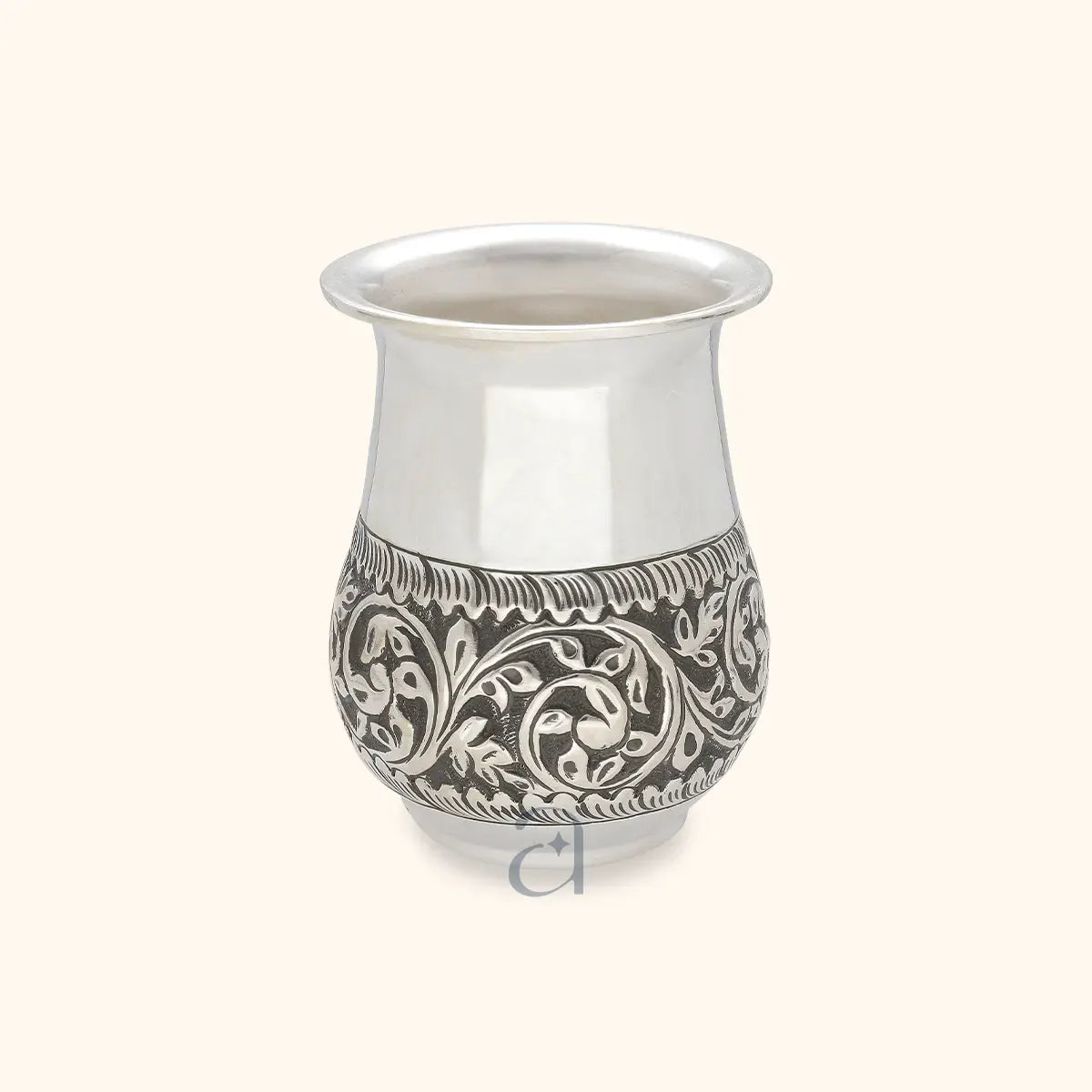 925 Antique Silver Filigree-Designed Glass