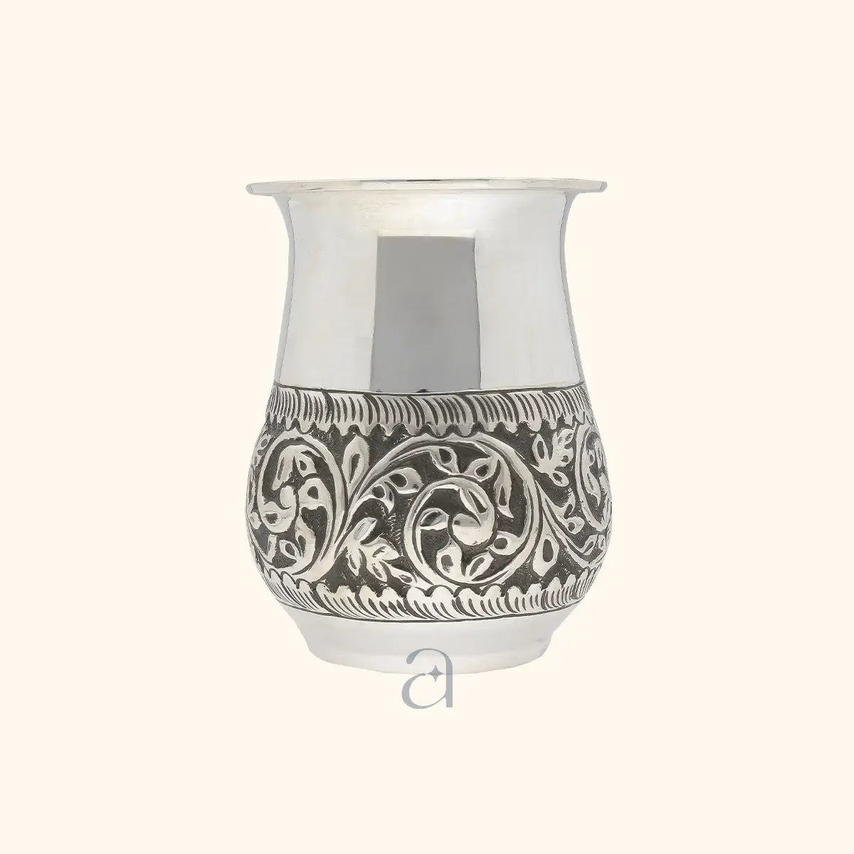 925 Antique Silver Filigree-Designed Glass