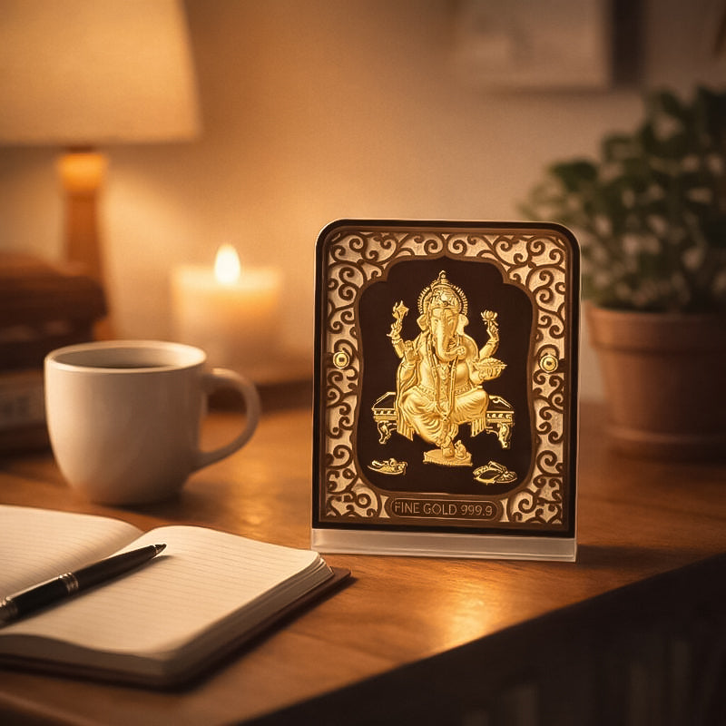 Gold Ganesh Table Top Frame