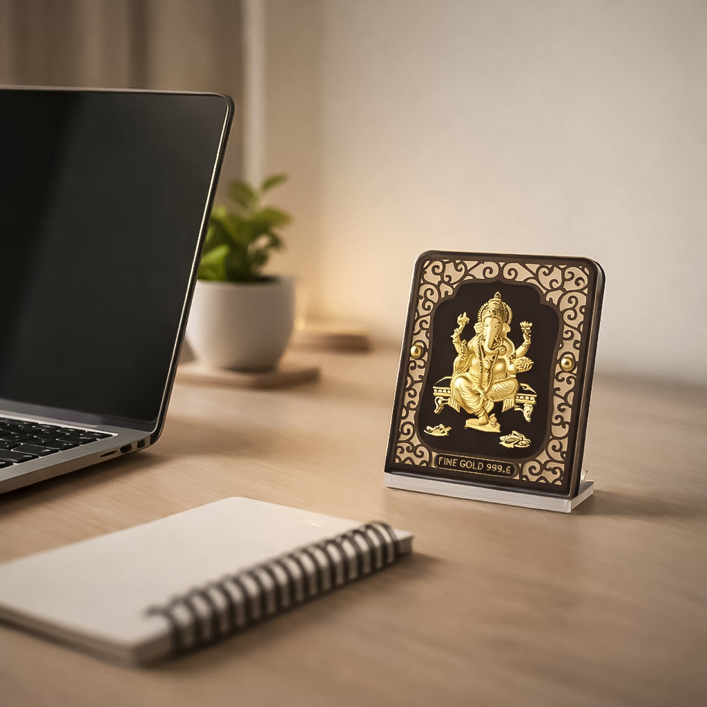 Gold Ganesh Table Top Frame