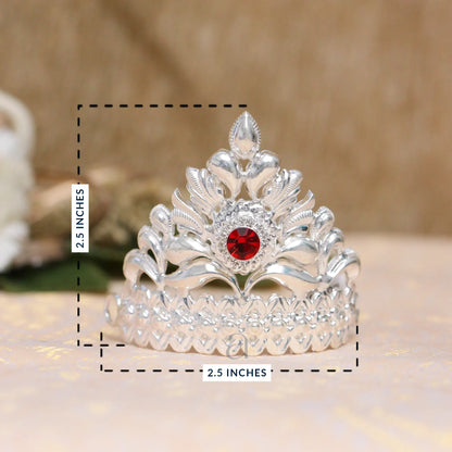 Silver Mukut for Ganpati