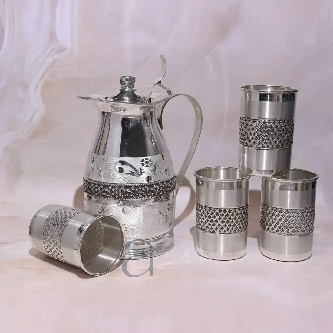 Timeless Silver Glassware and Jar Set