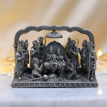 925 Sterling Silver Antique Finish Hollow Ram Darbar Idol