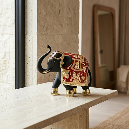 Black &amp; Golden Gajanth Lakshmi Upward Trunk