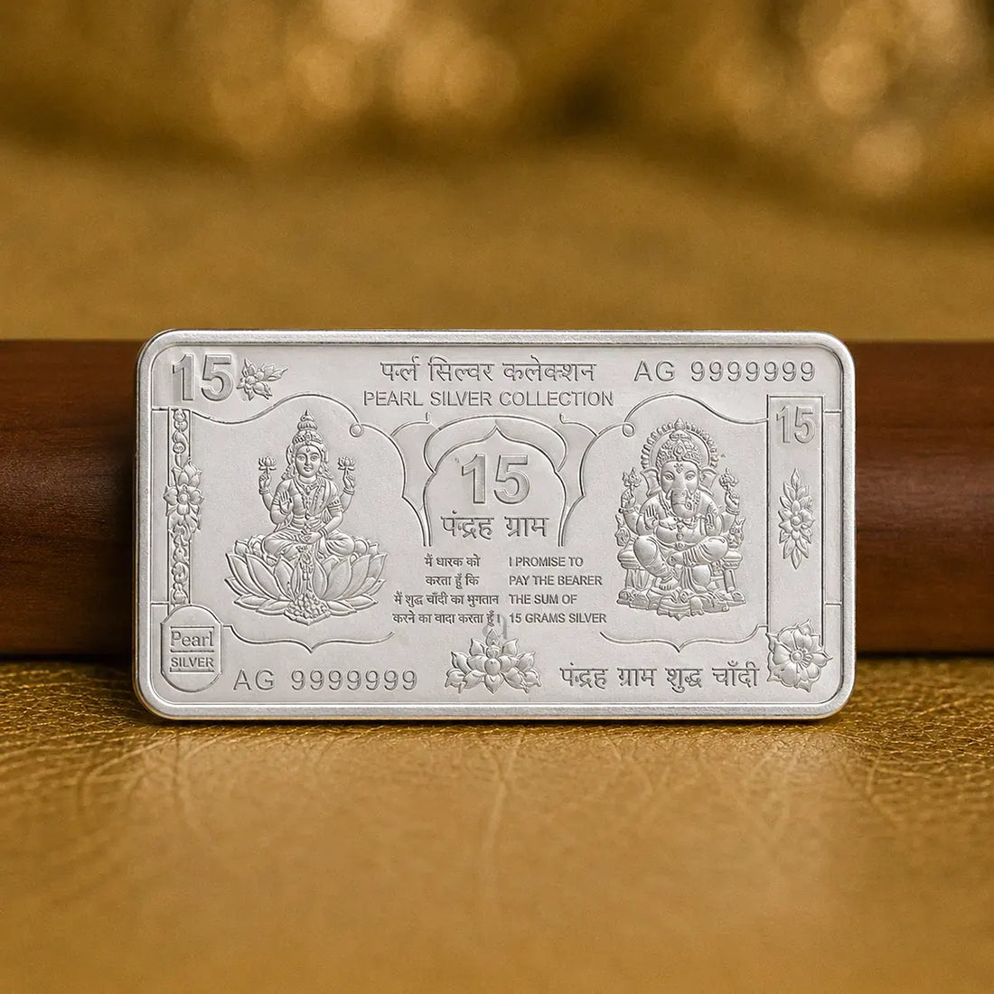 Silver 15Rs Note