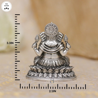 Antique Silver Ganesh Idol for Spiritual Peace